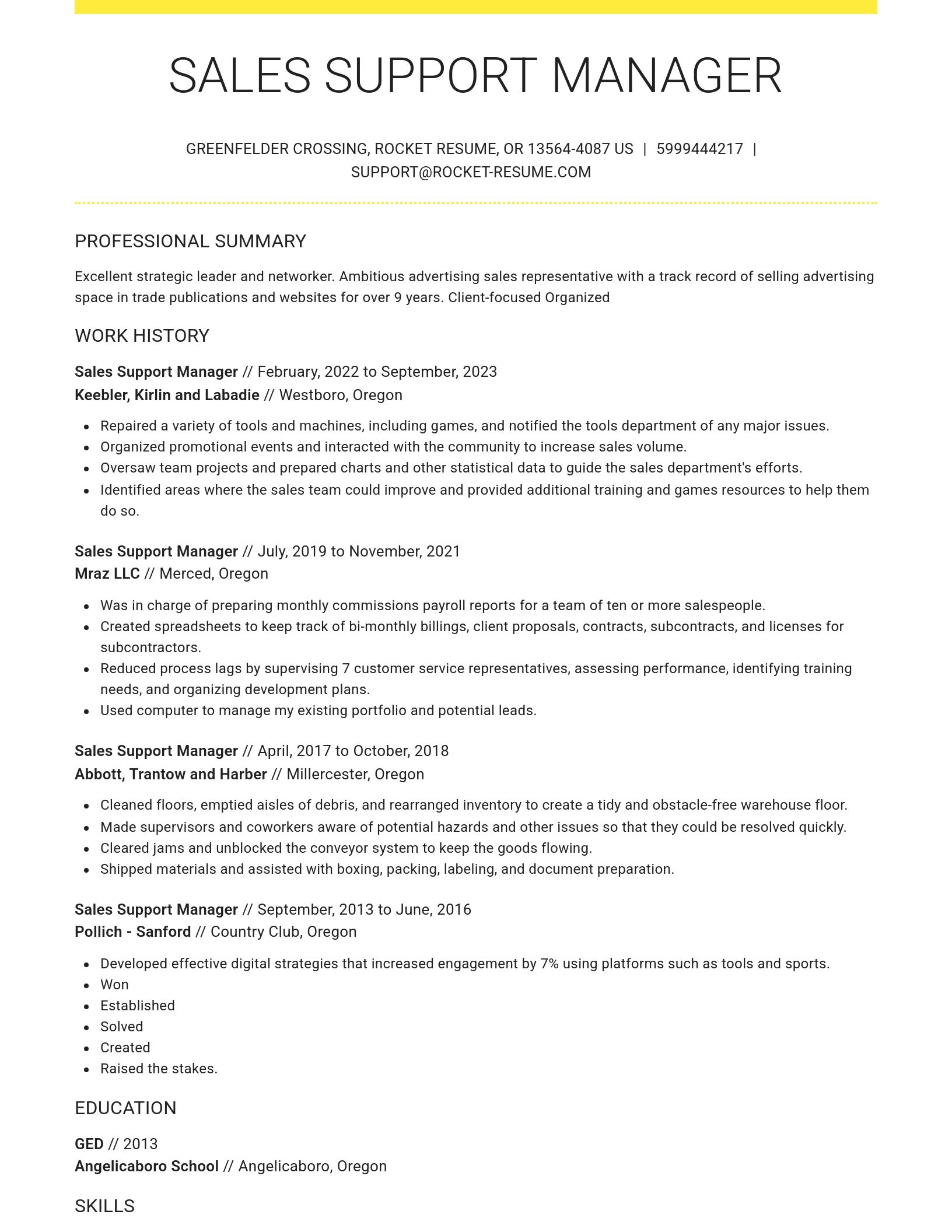 Grand resume template