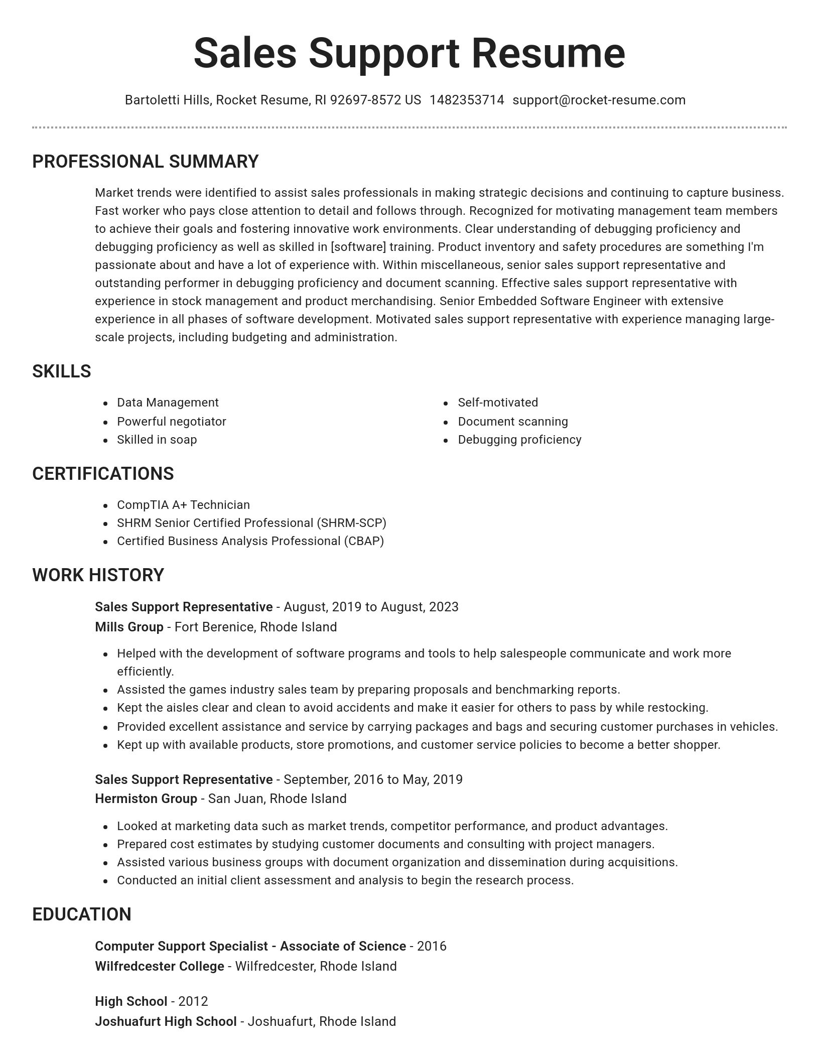 Brilliant resume template