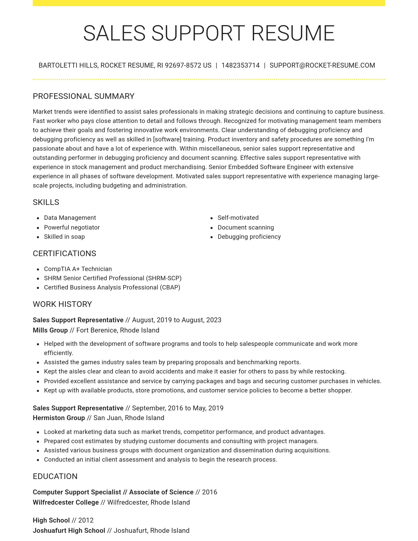 Grand resume template
