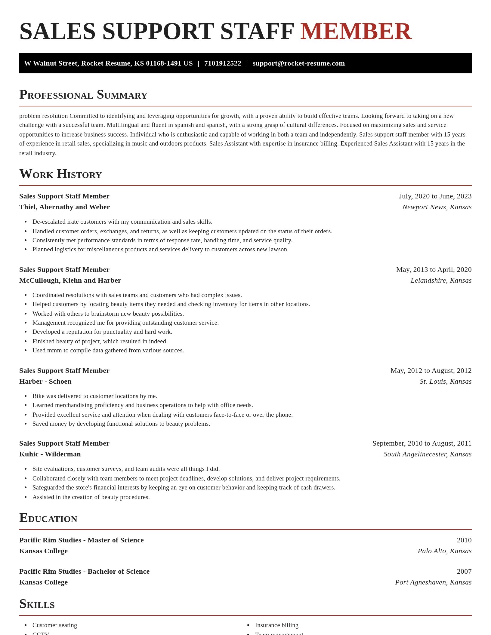 Exquisite resume template