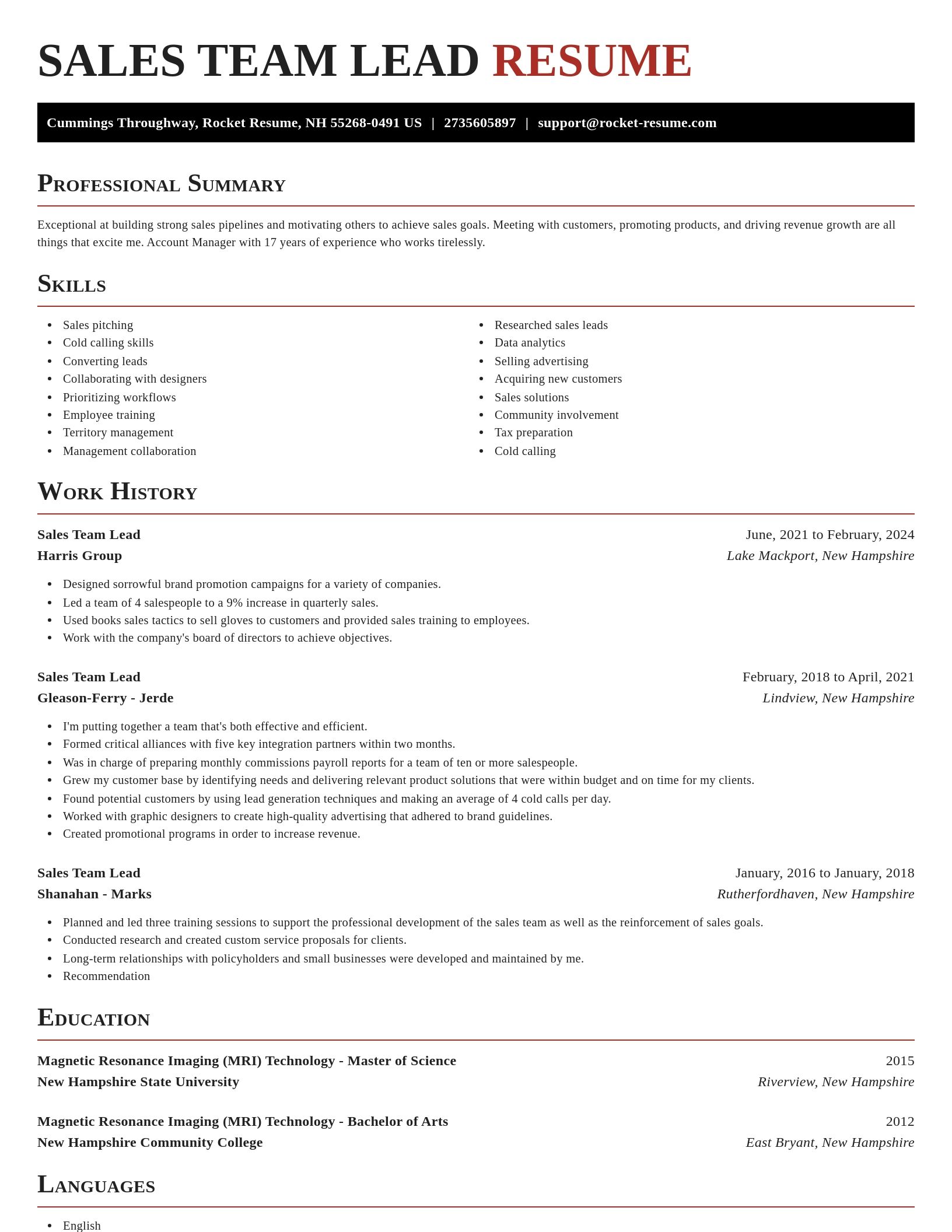 Exquisite resume template