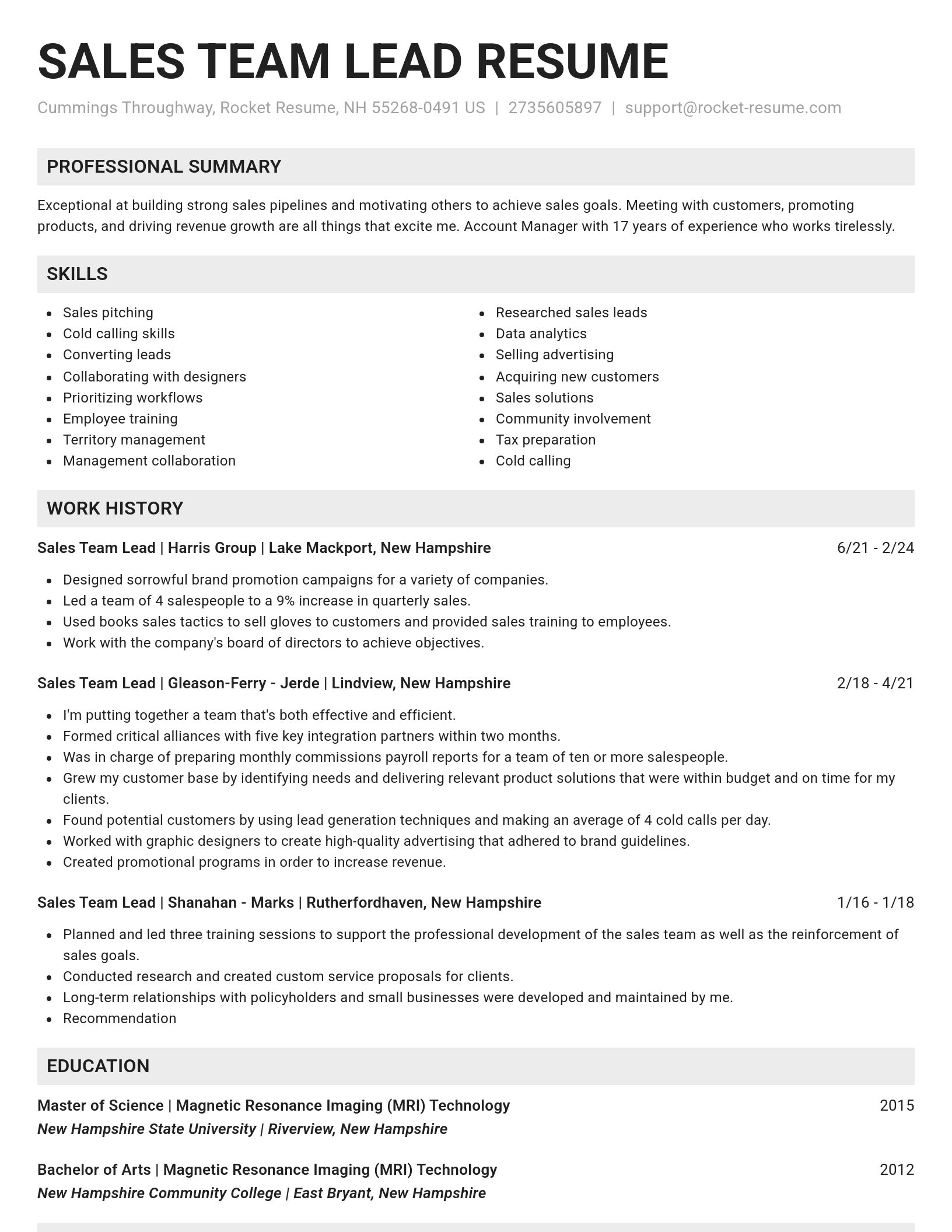 Genius resume template