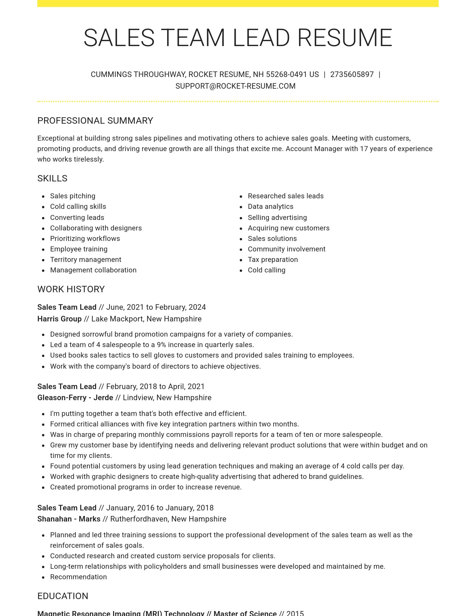 Grand resume template
