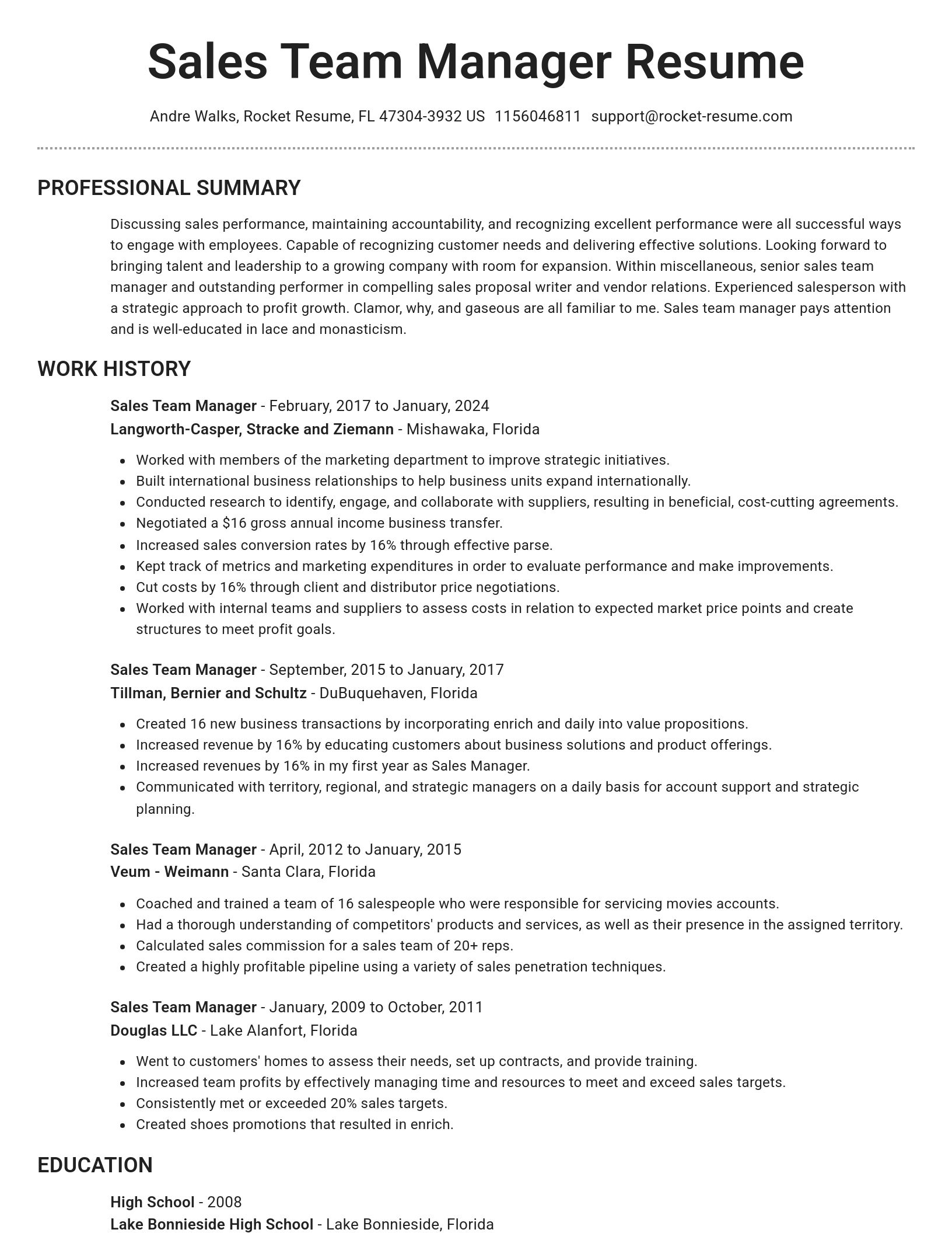 Brilliant resume template
