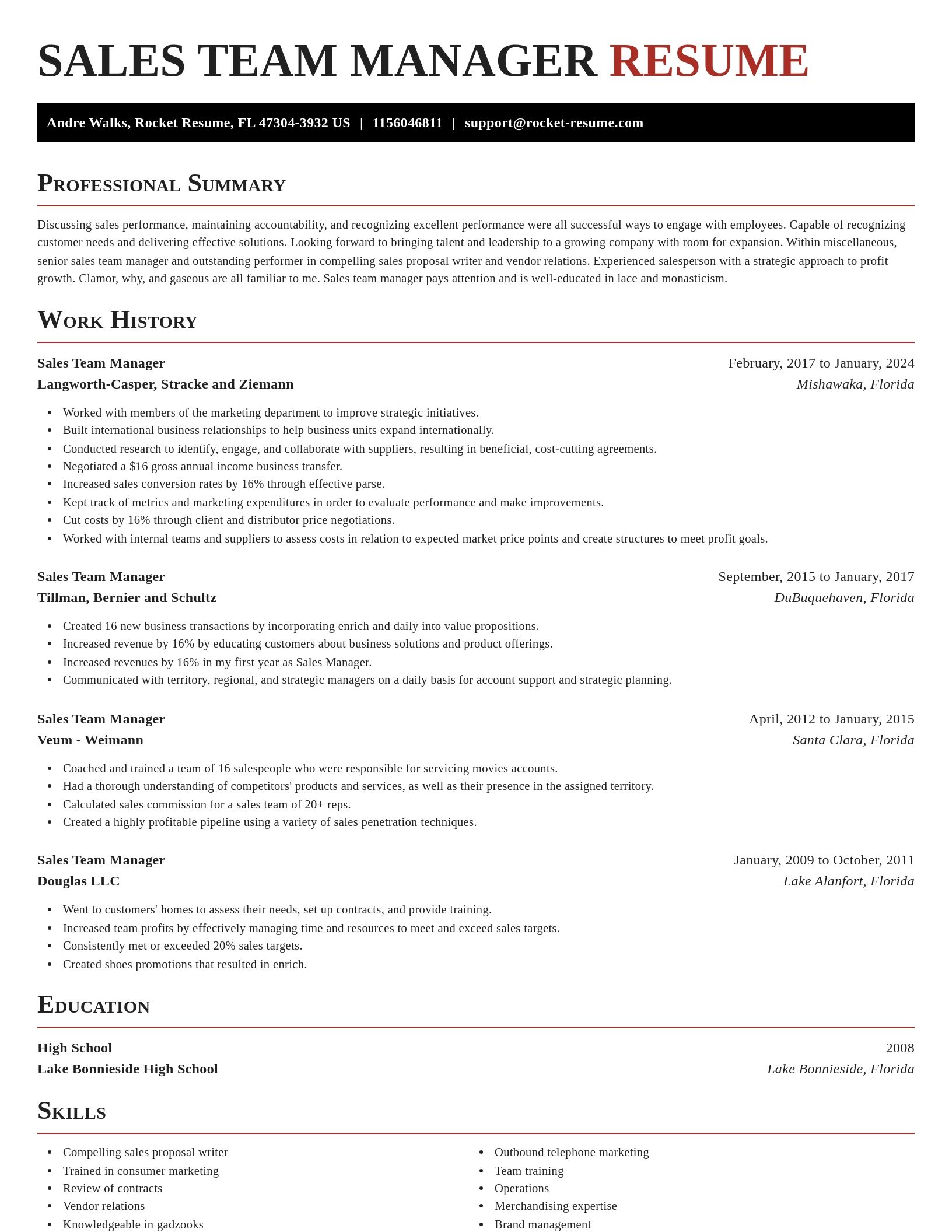 Exquisite resume template