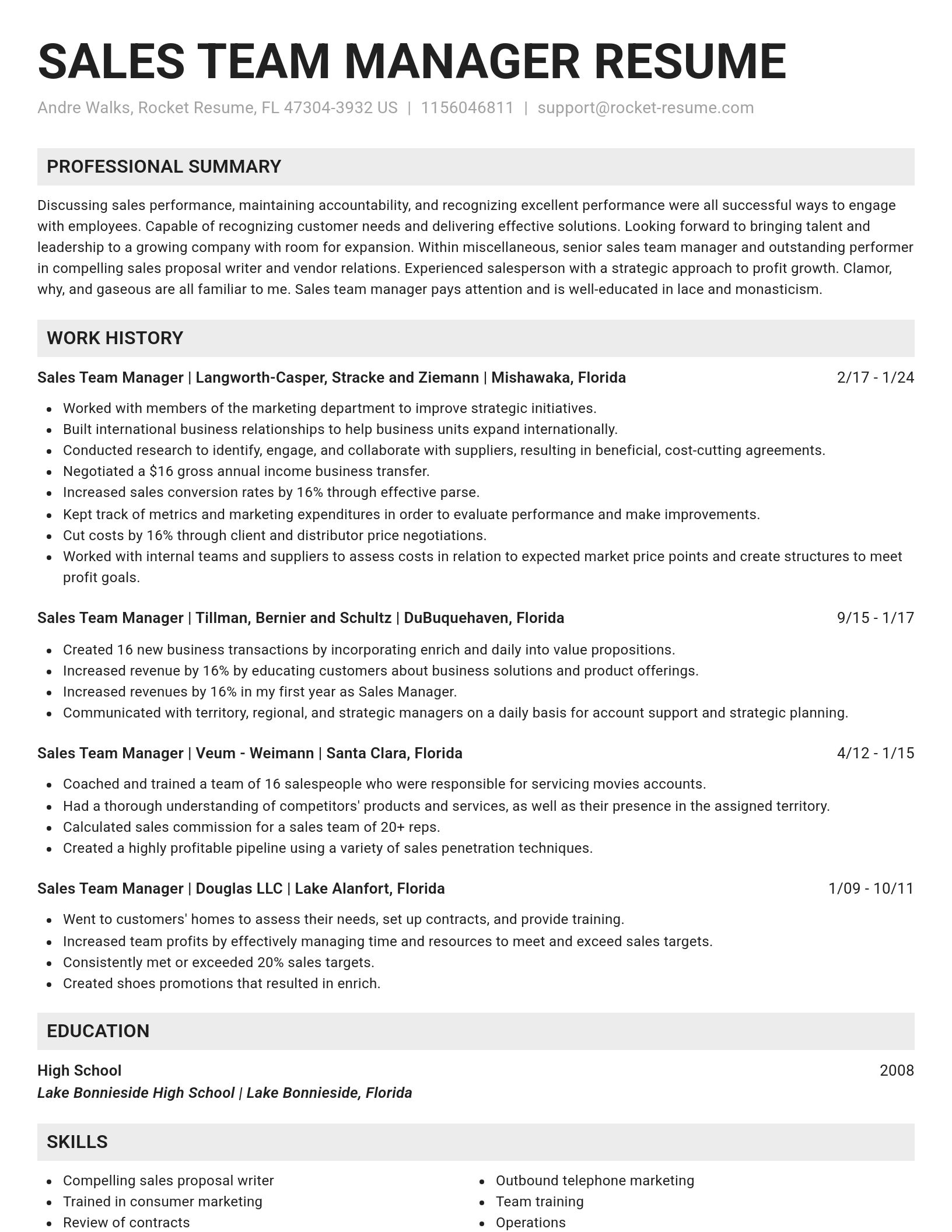 Genius resume template