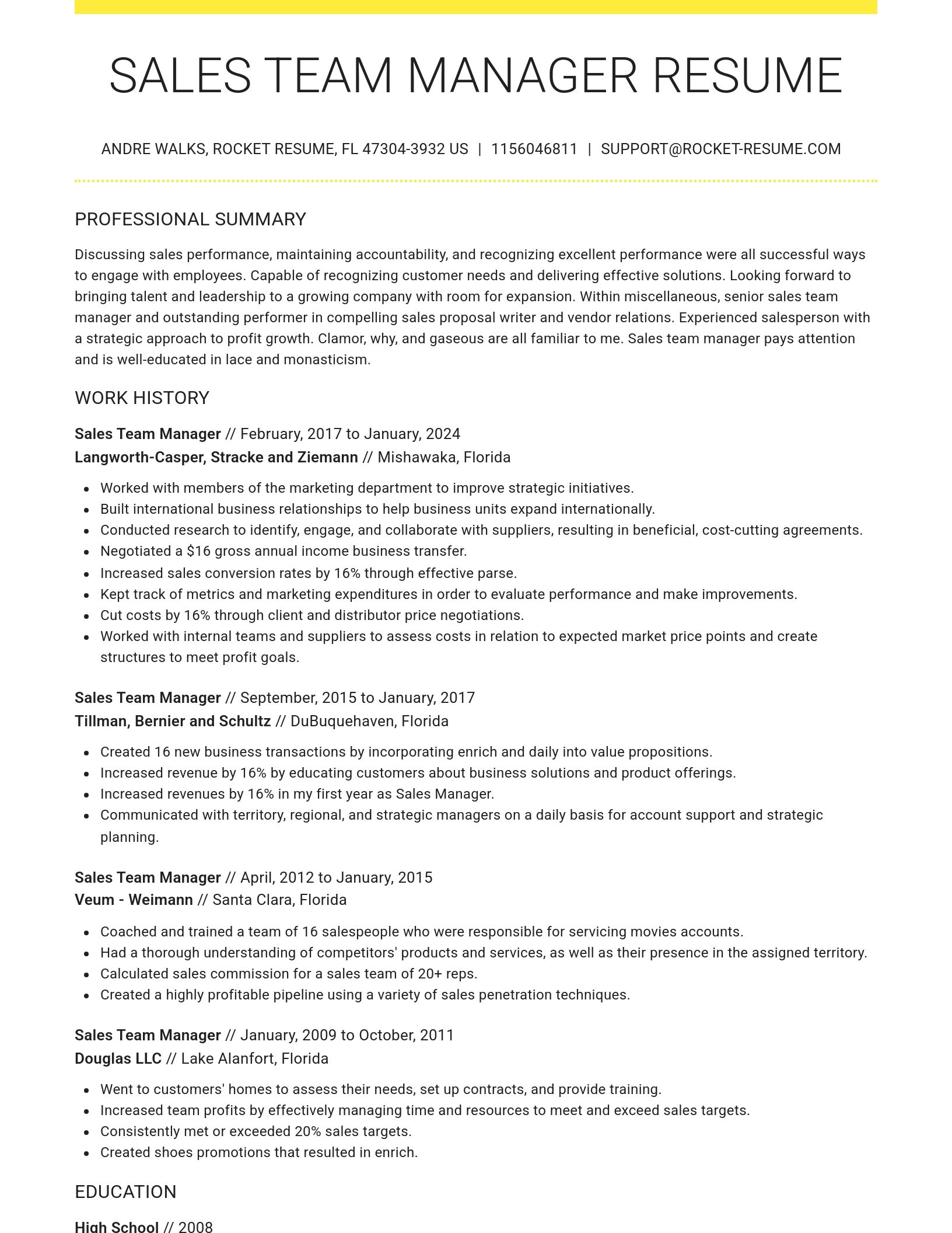 Grand resume template
