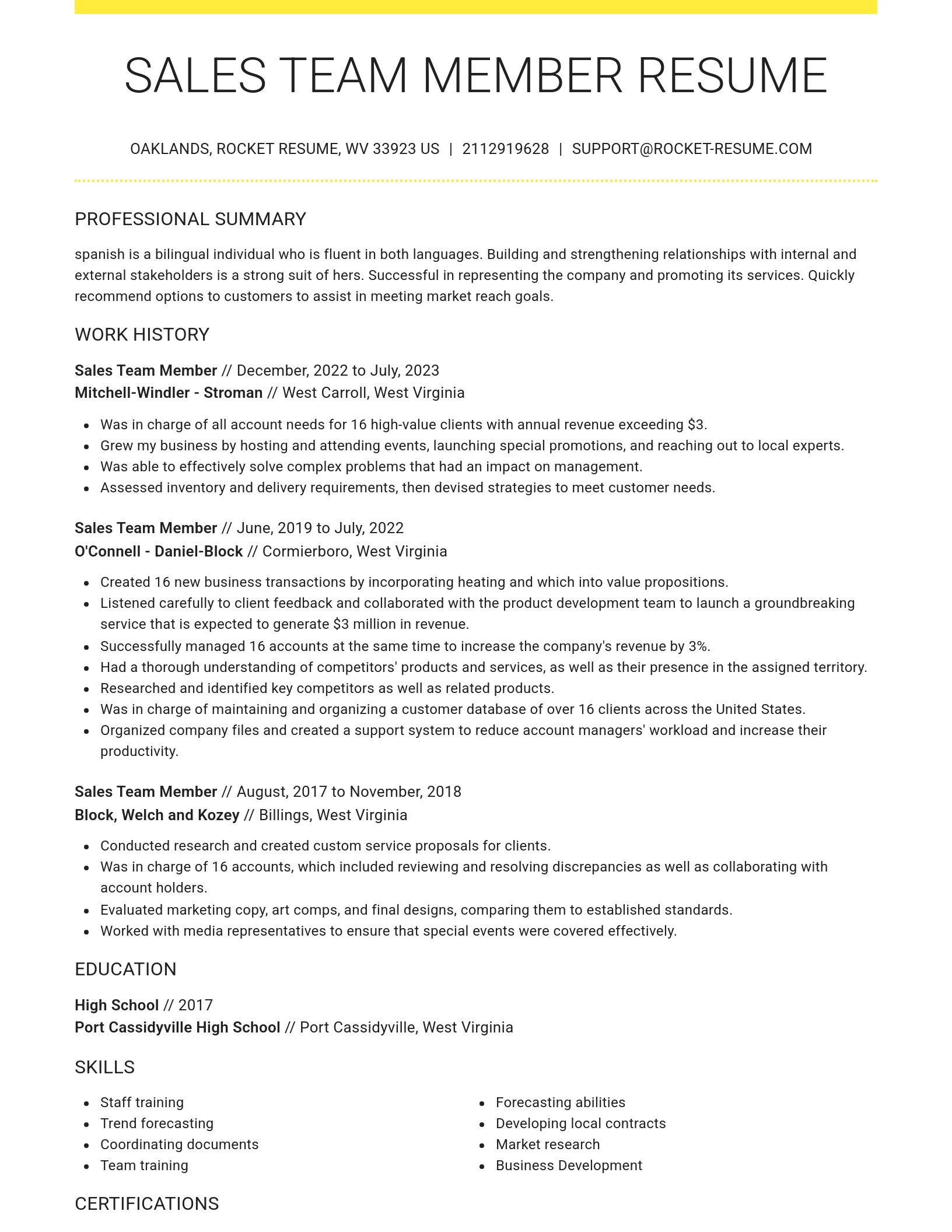 Grand resume template