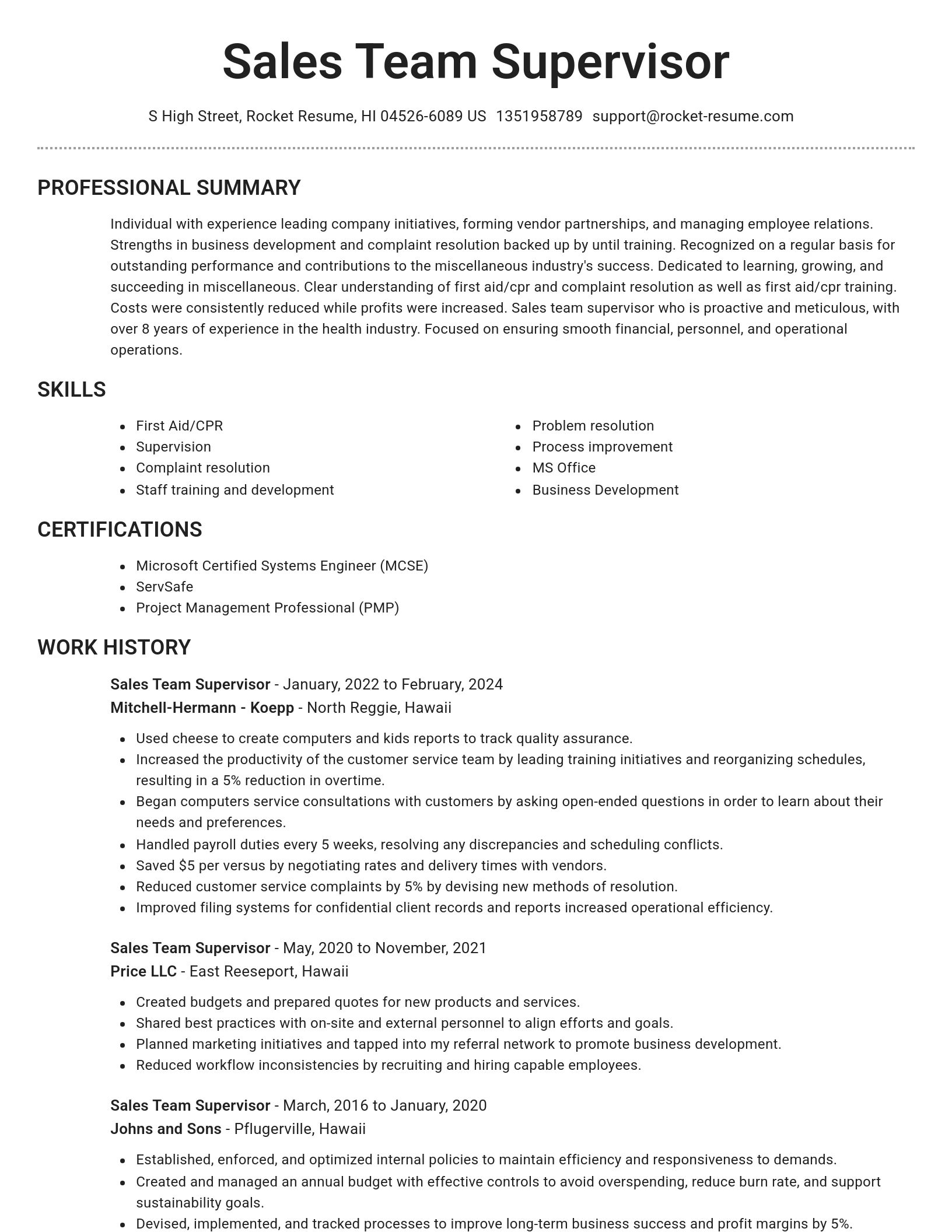Brilliant resume template