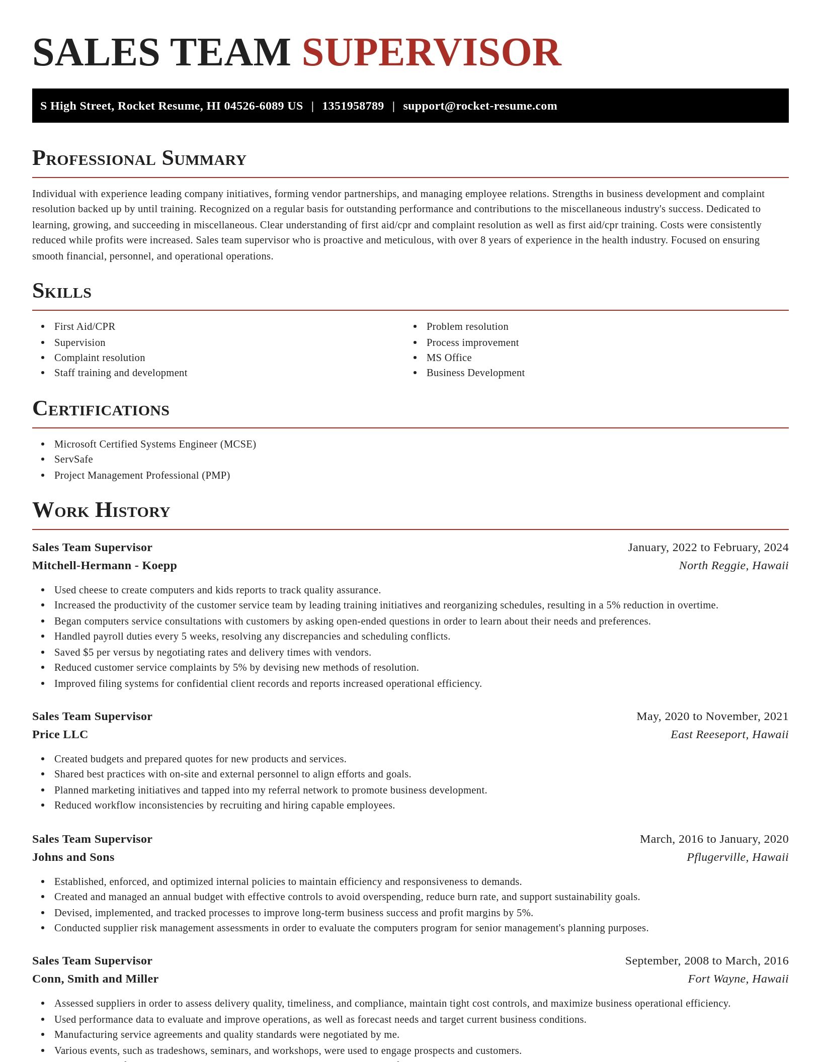 Exquisite resume template
