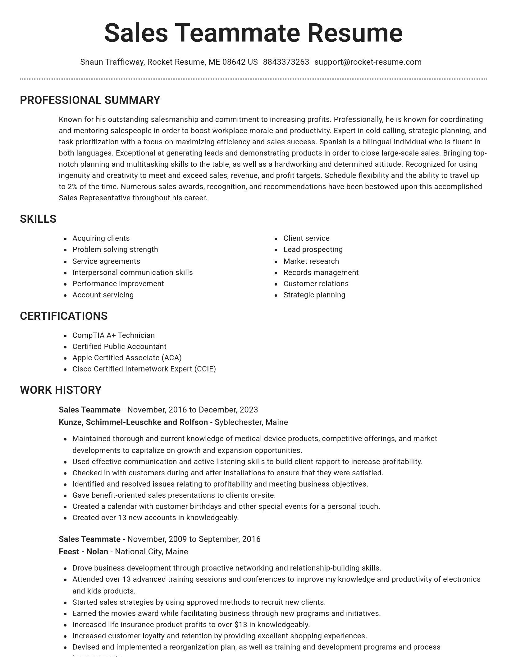 Brilliant resume template