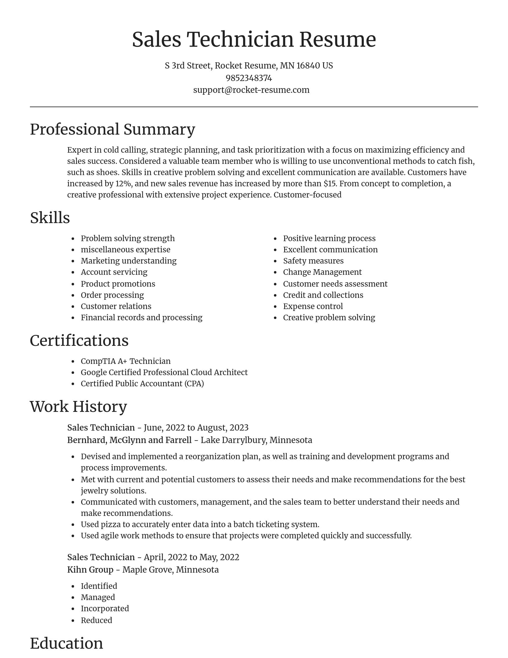 Focal Point resume template