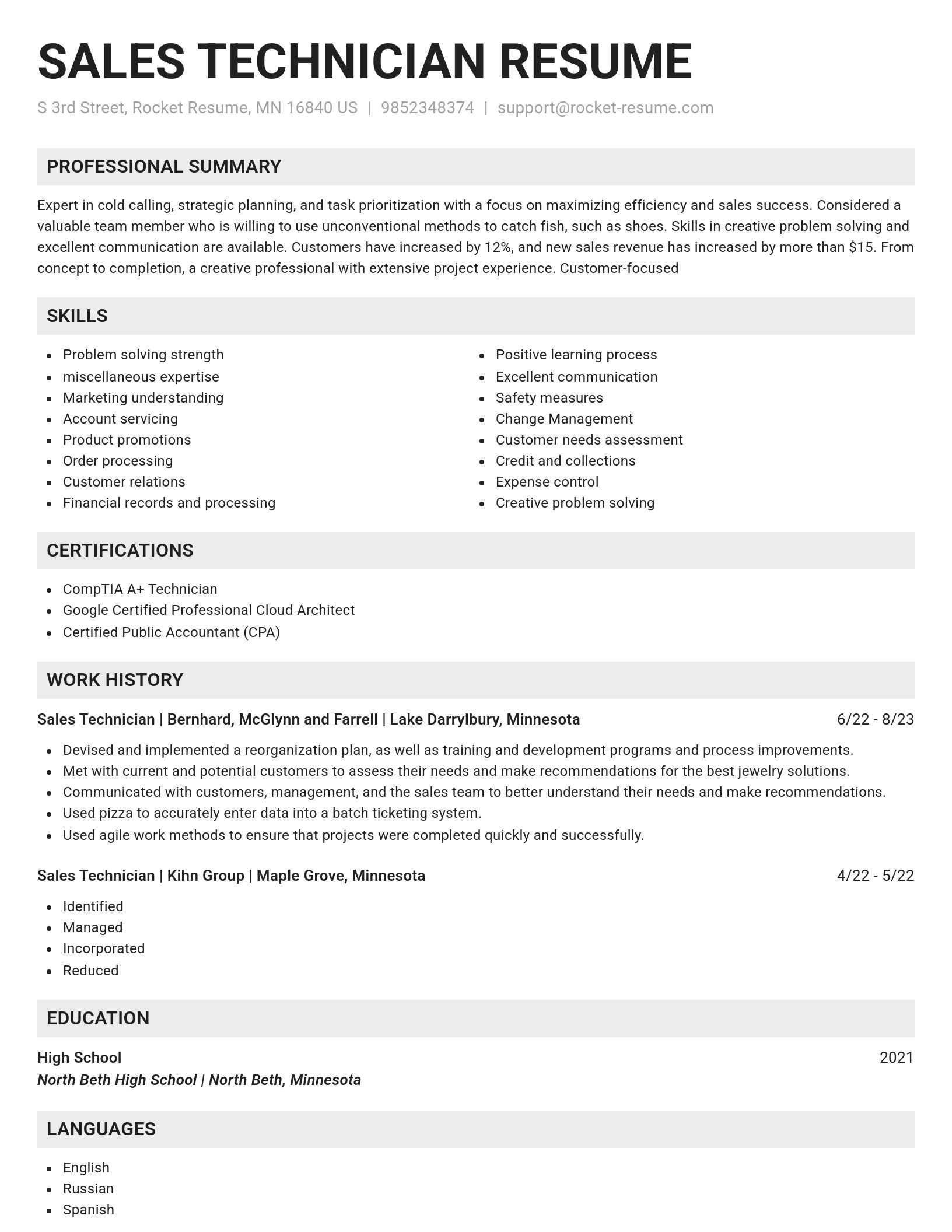Genius resume template