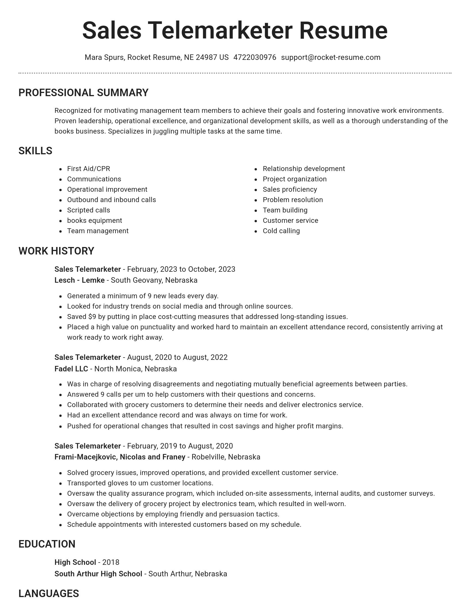 Brilliant resume template