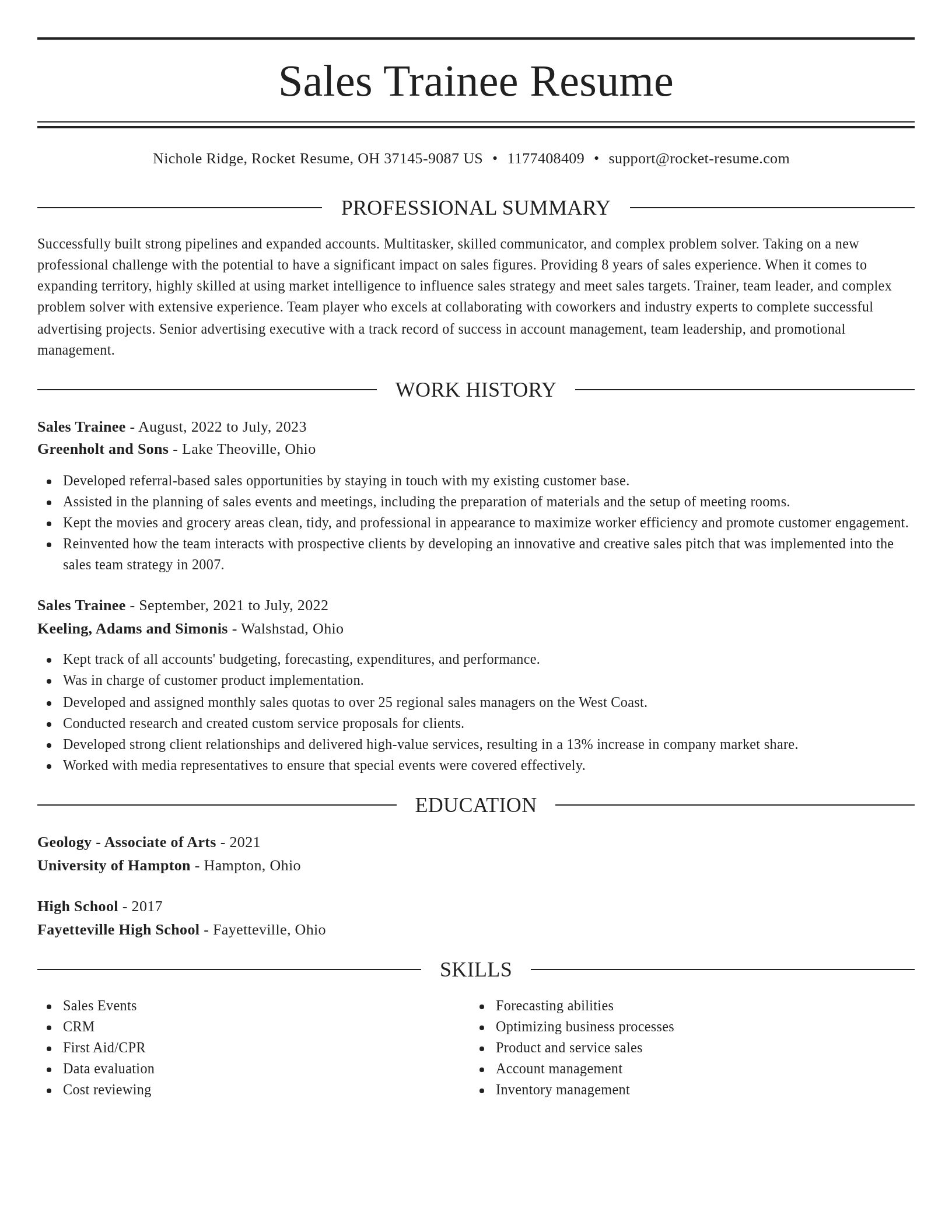 Elegant resume template