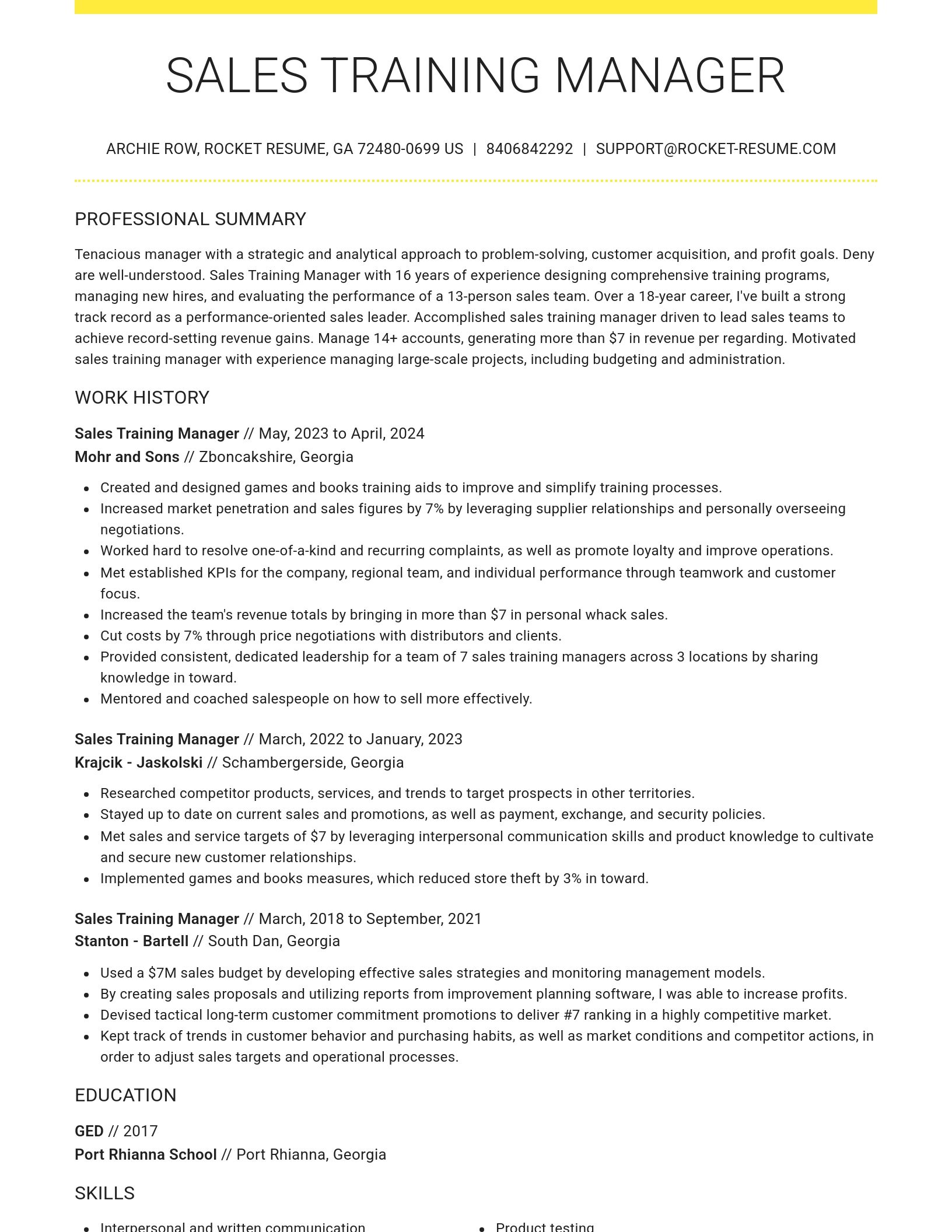 Grand resume template