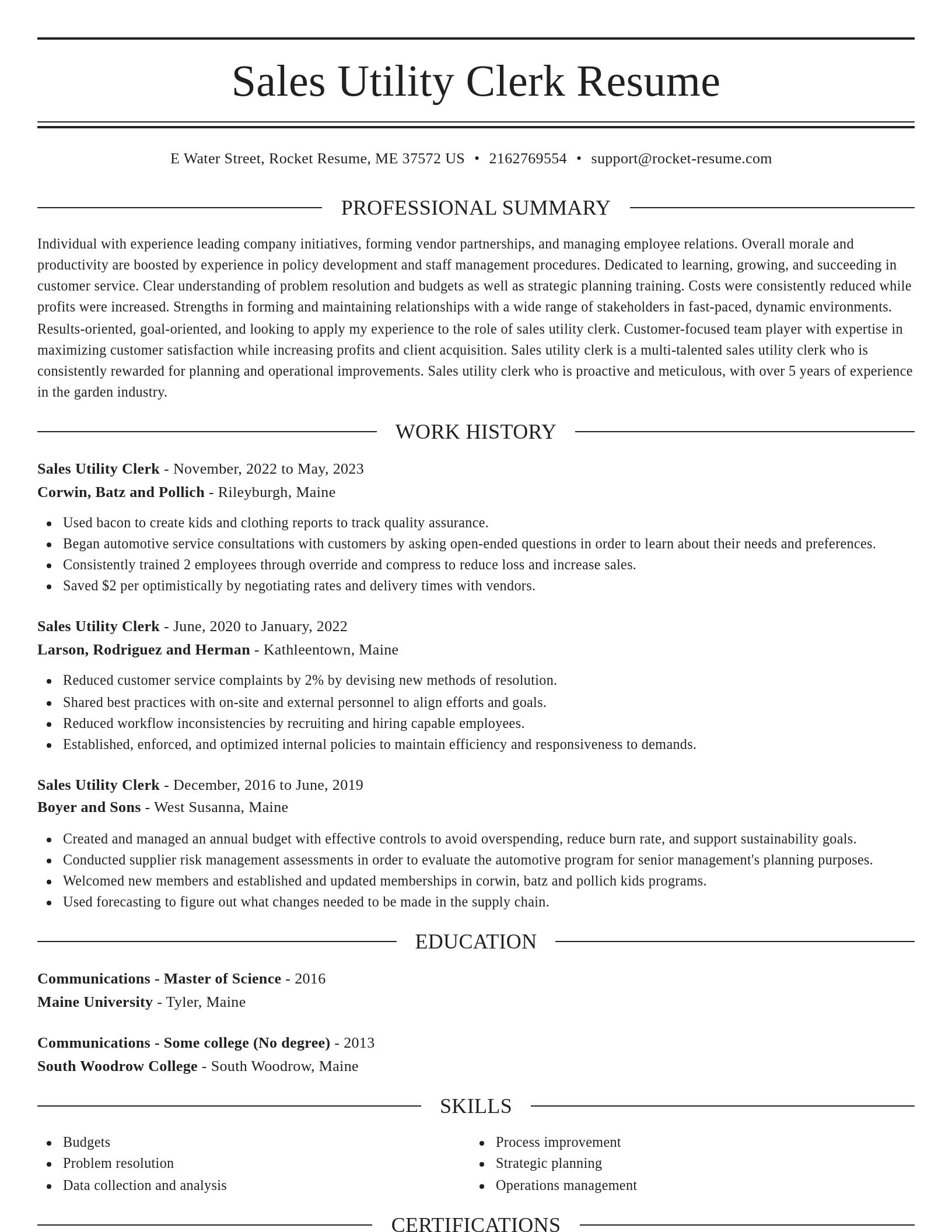 Elegant resume template