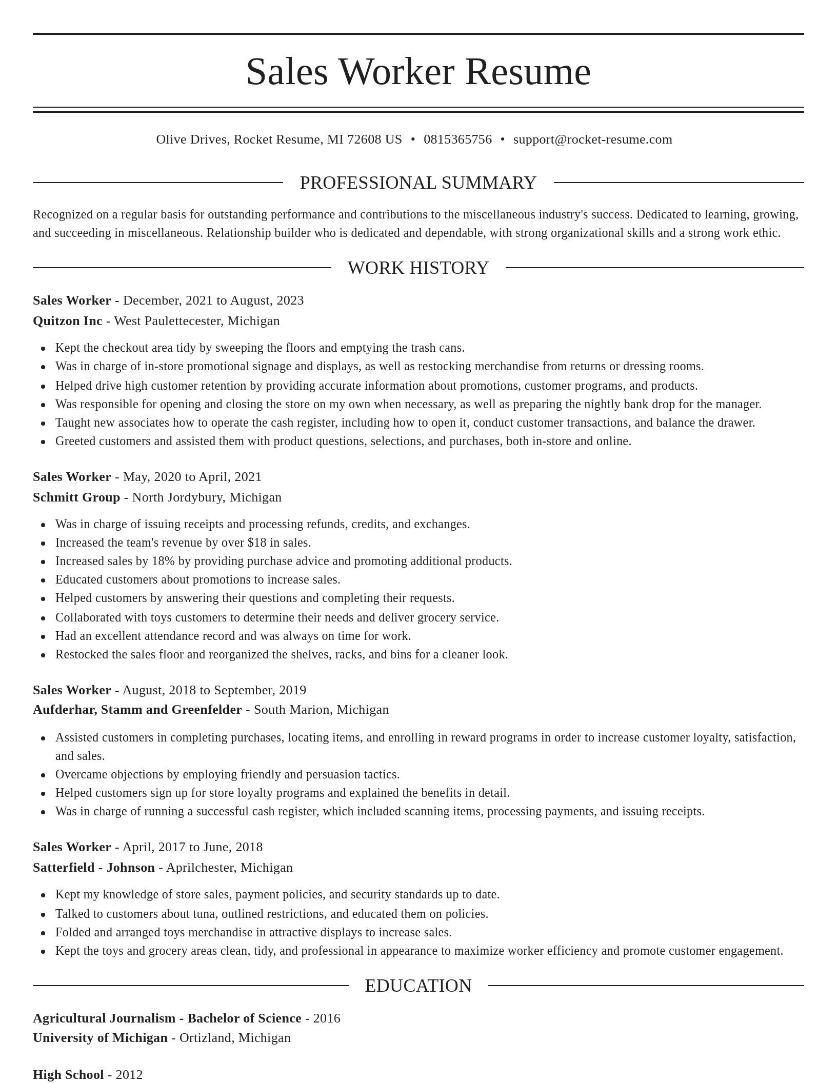 Elegant resume template