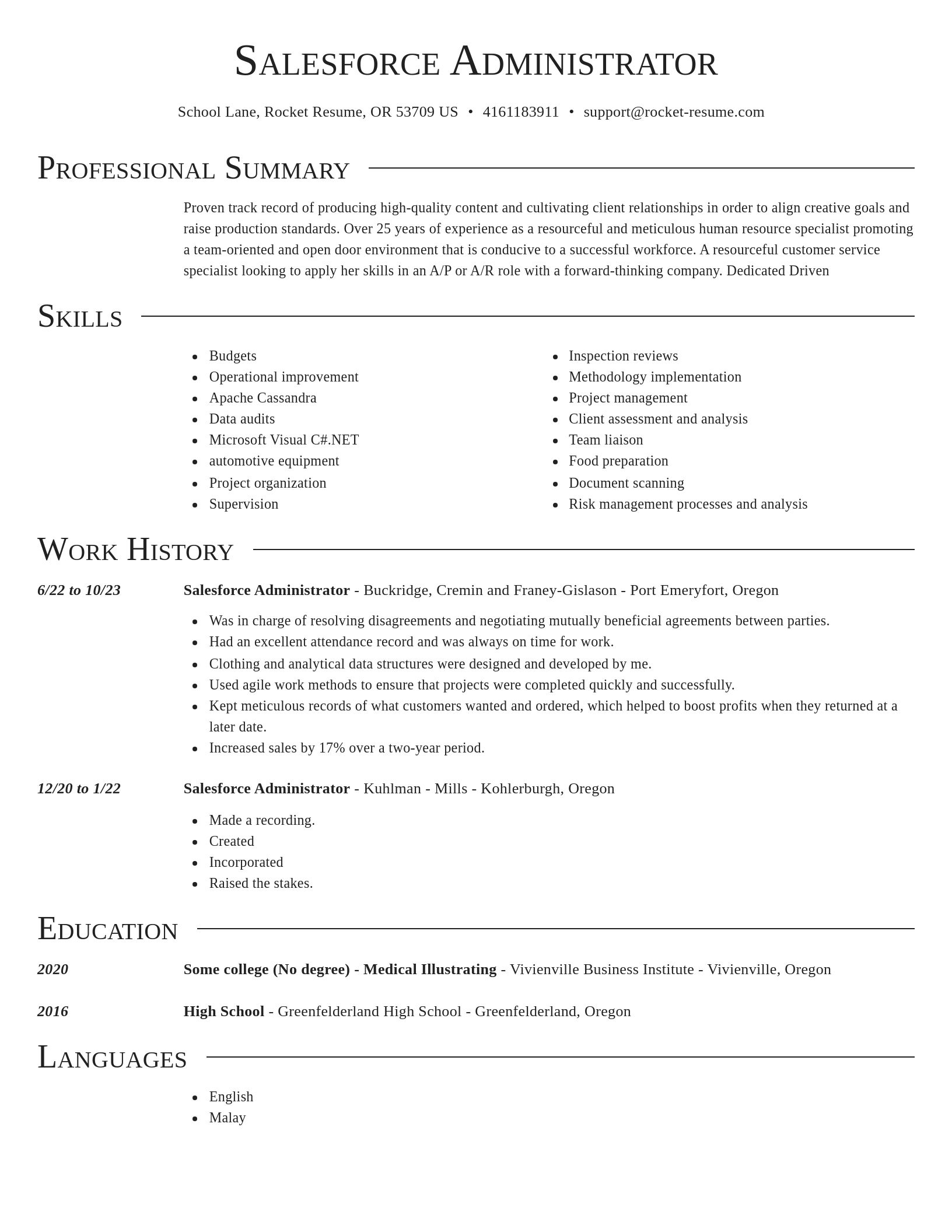 Director resume template