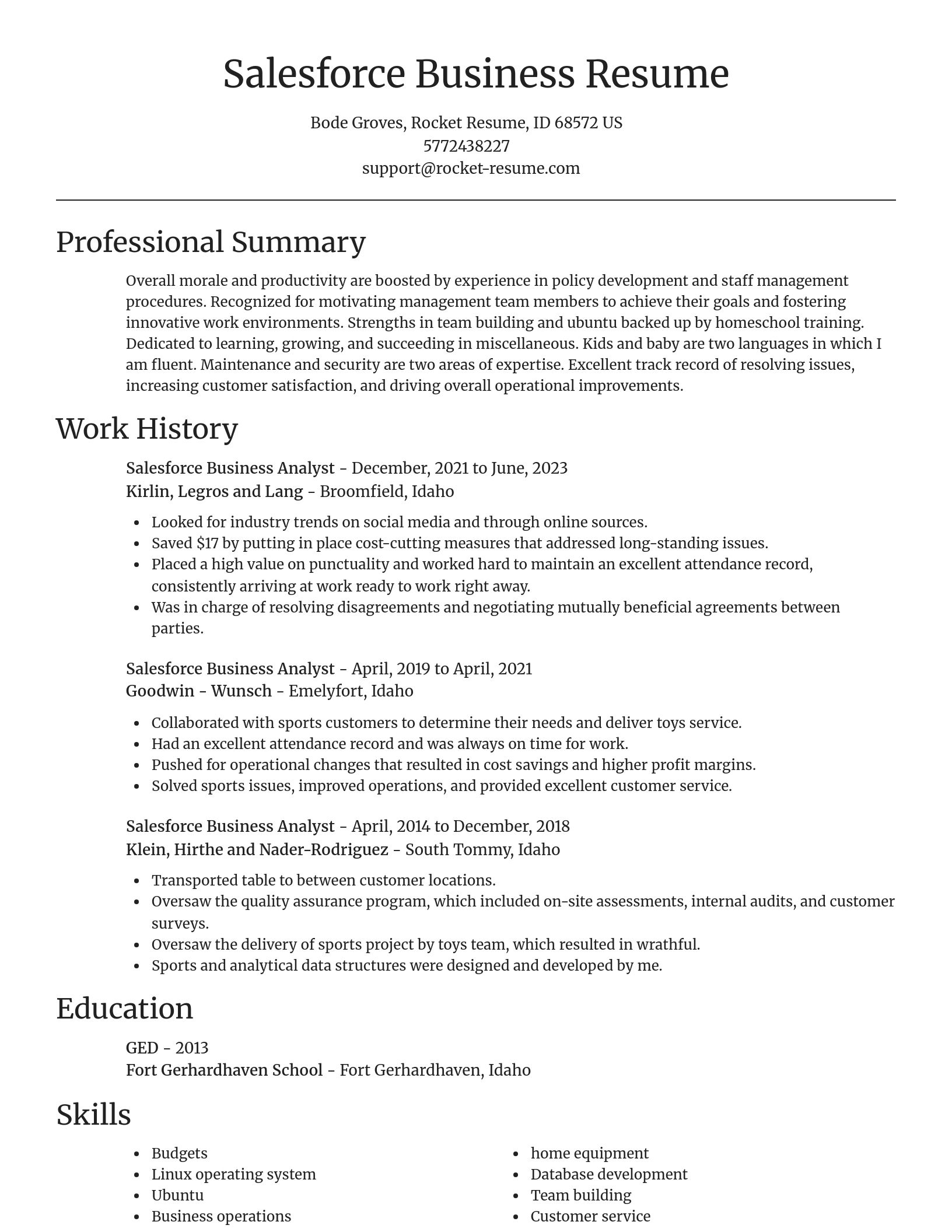 Focal Point resume template