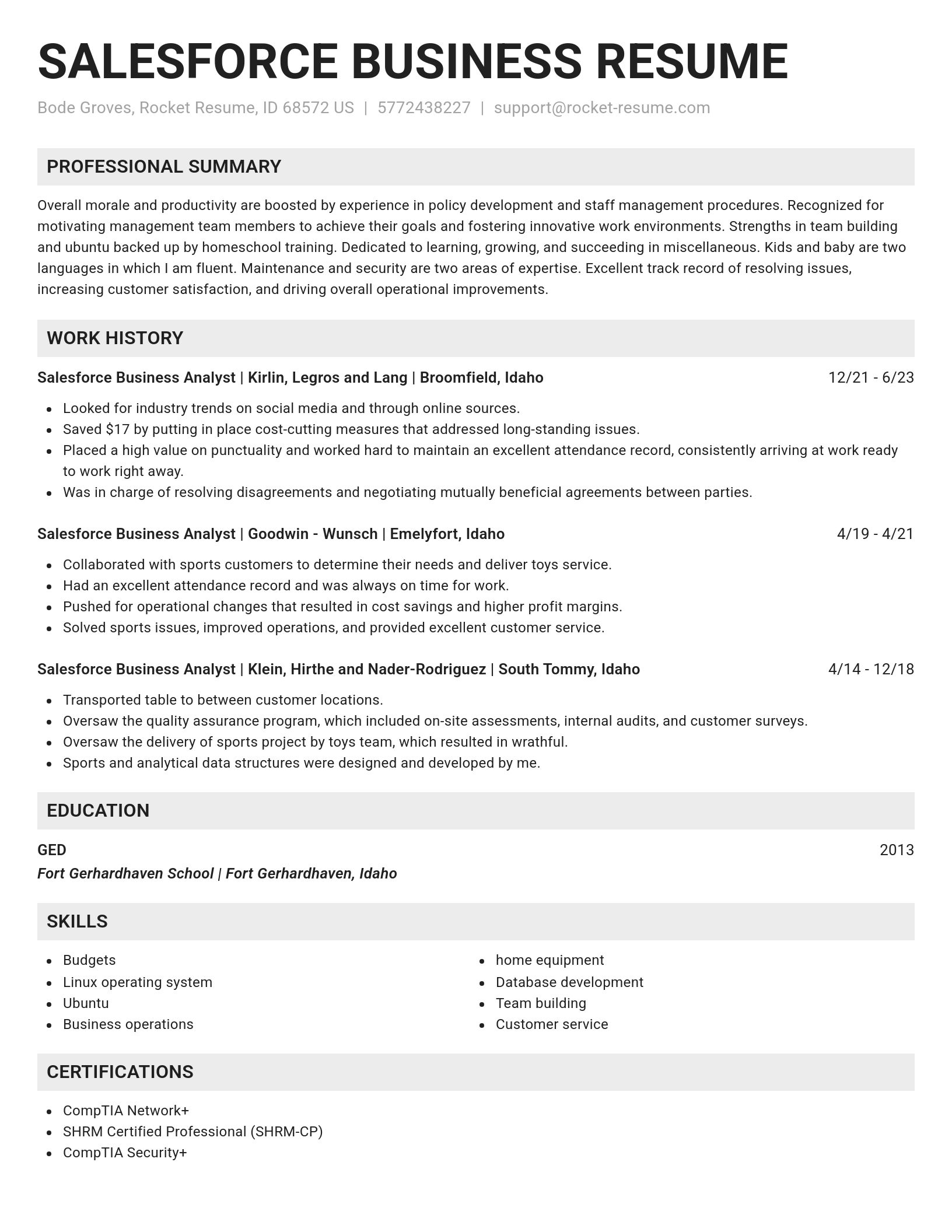 Genius resume template