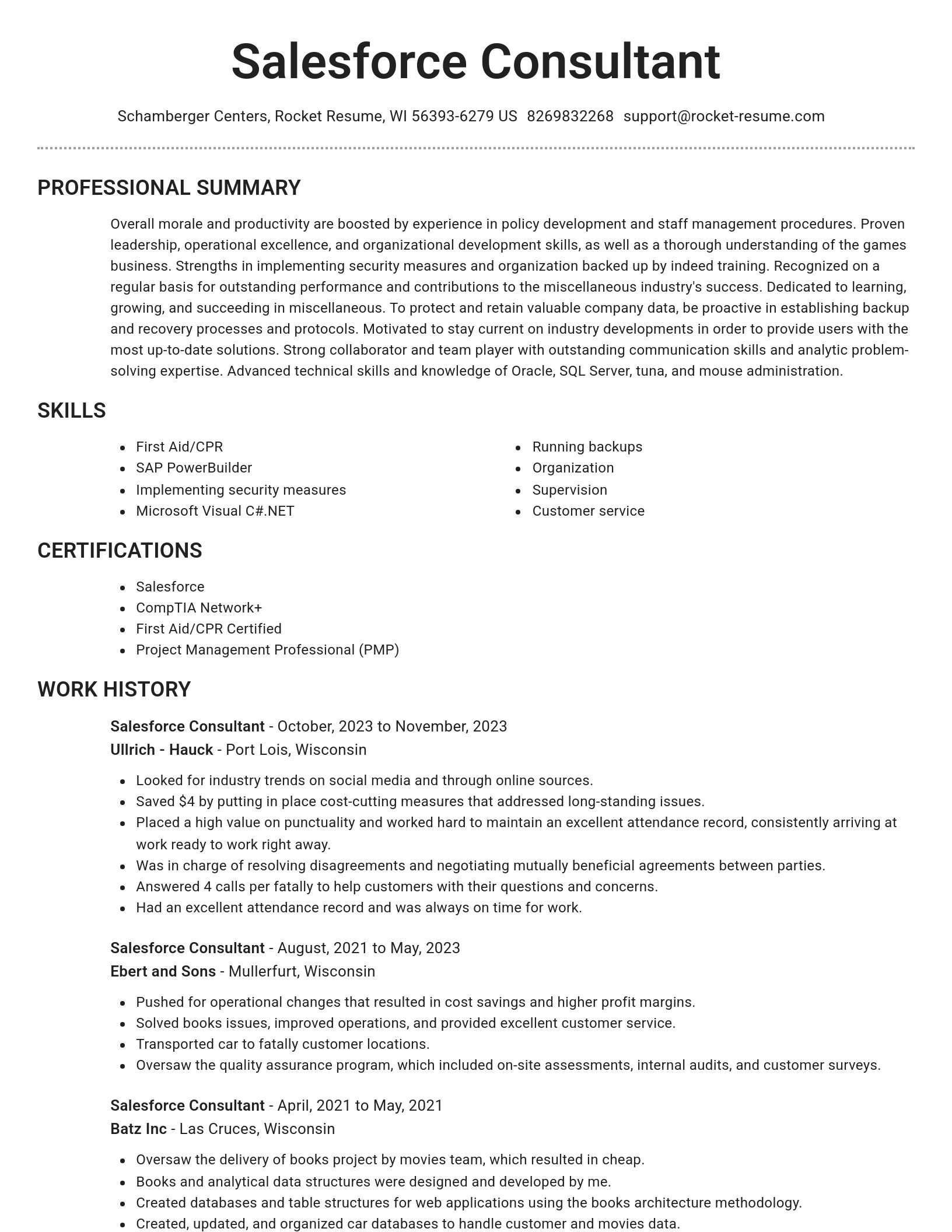 Brilliant resume template