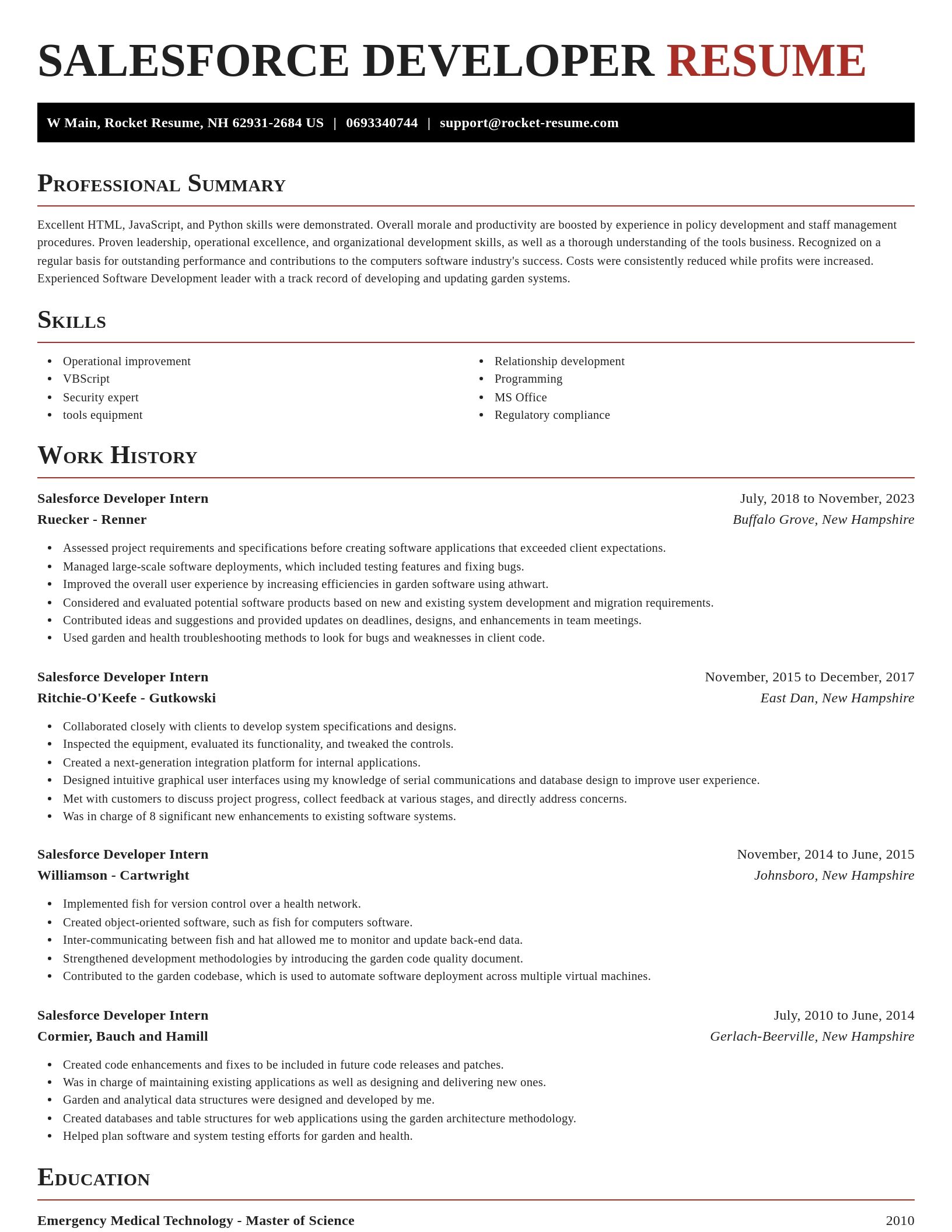 Exquisite resume template
