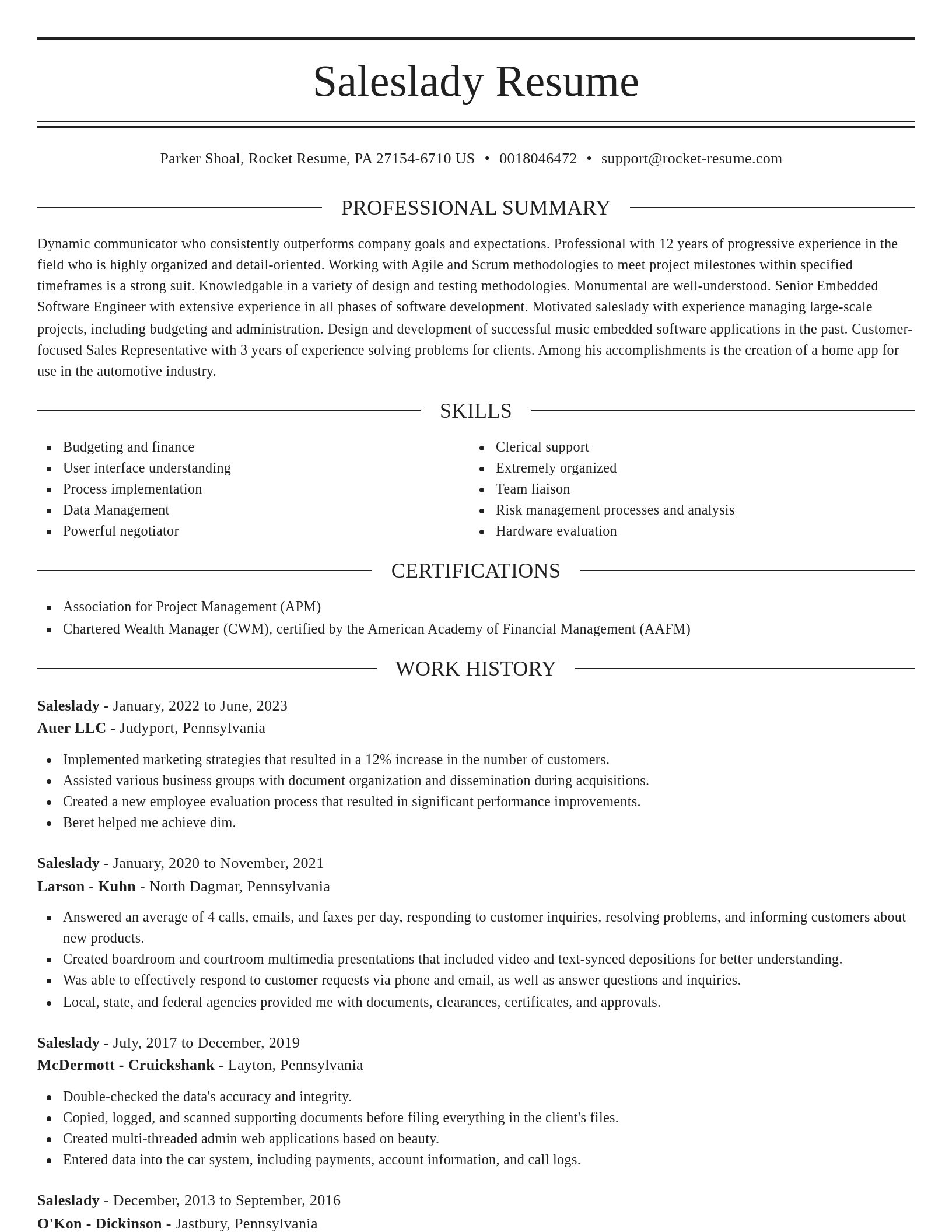 Elegant resume template
