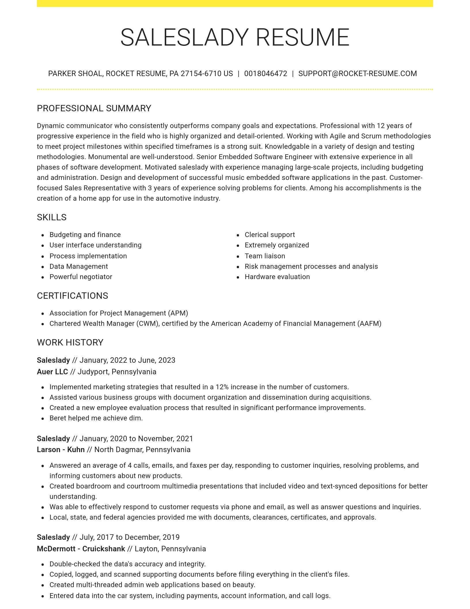Grand resume template