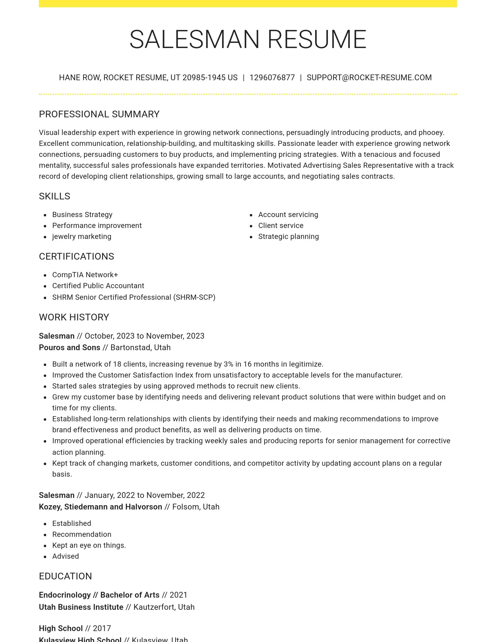 Grand resume template