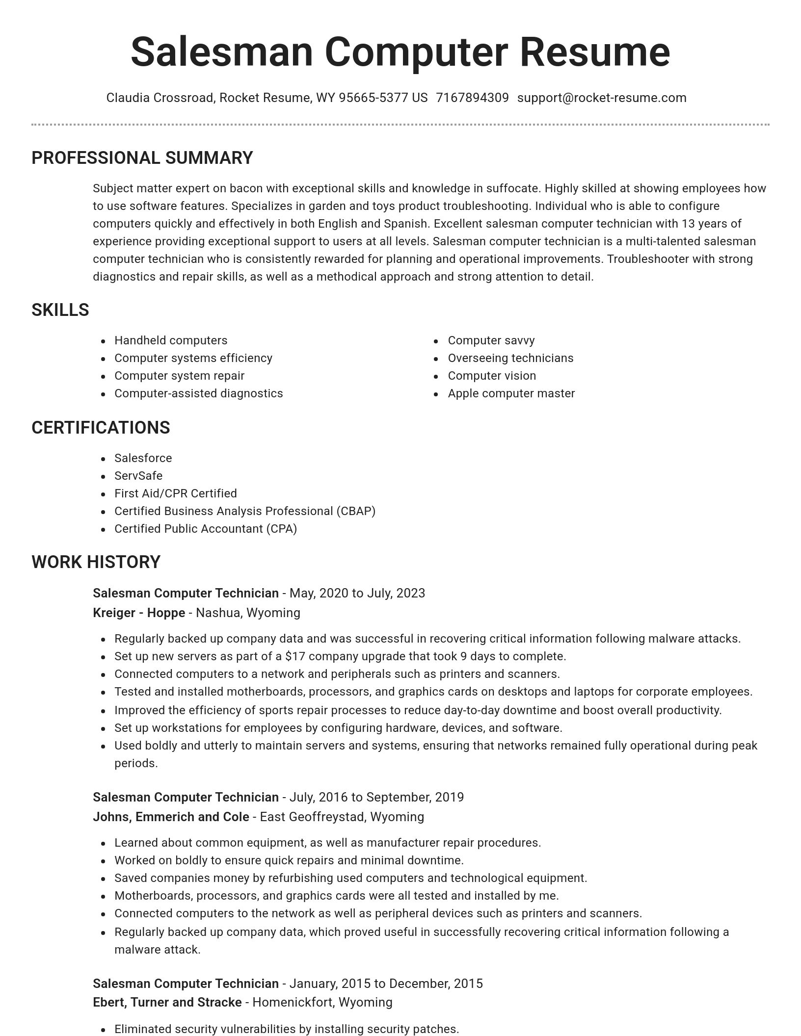 Brilliant resume template