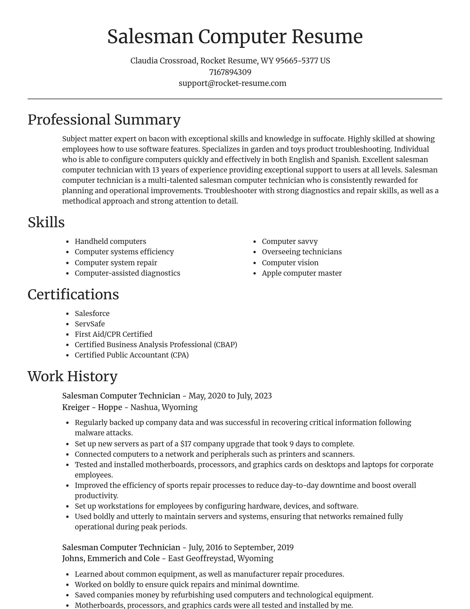 Focal Point resume template