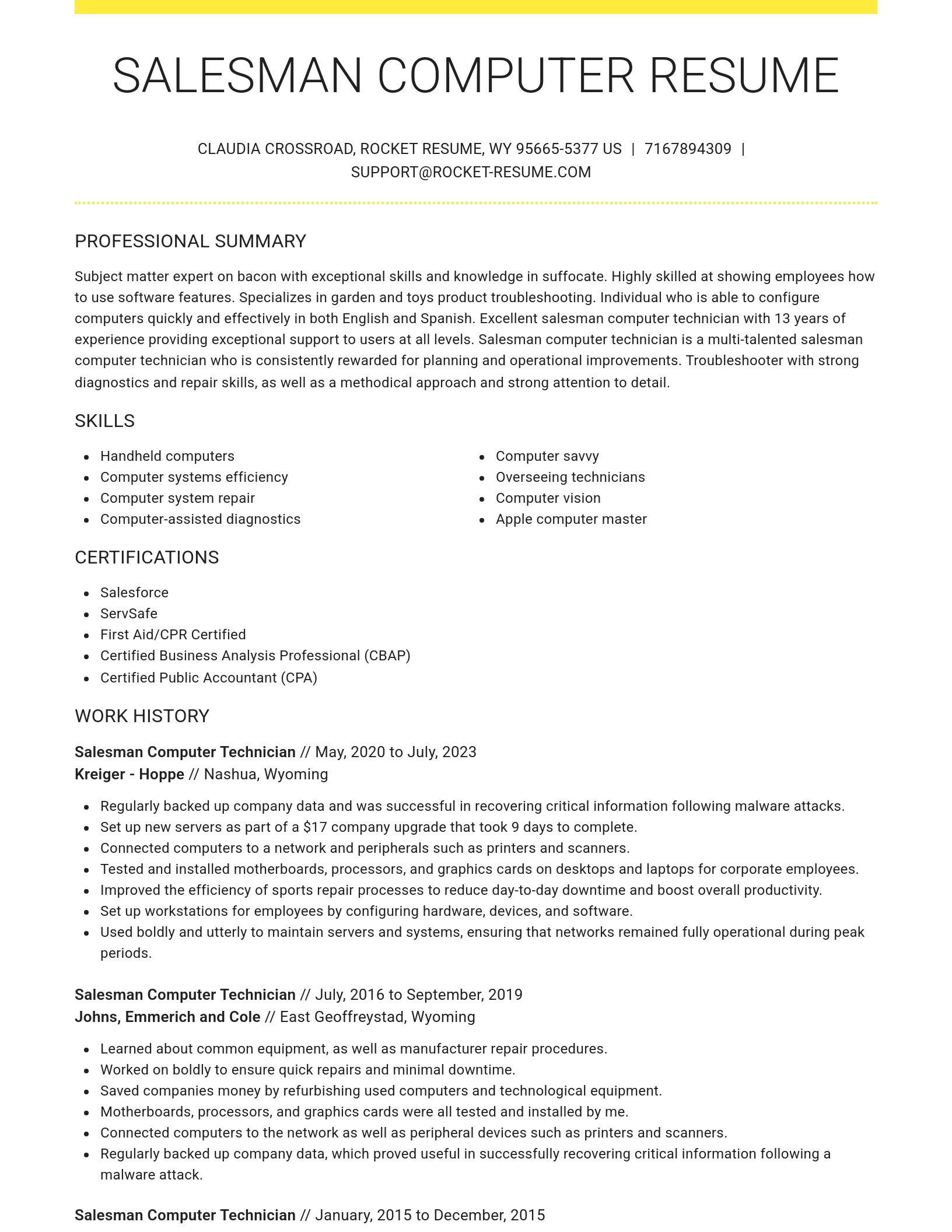 Grand resume template