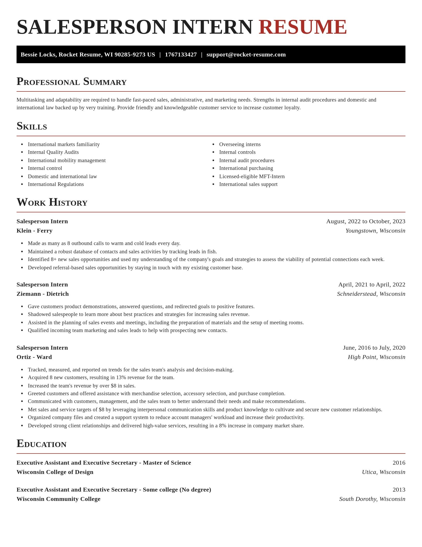 Exquisite resume template