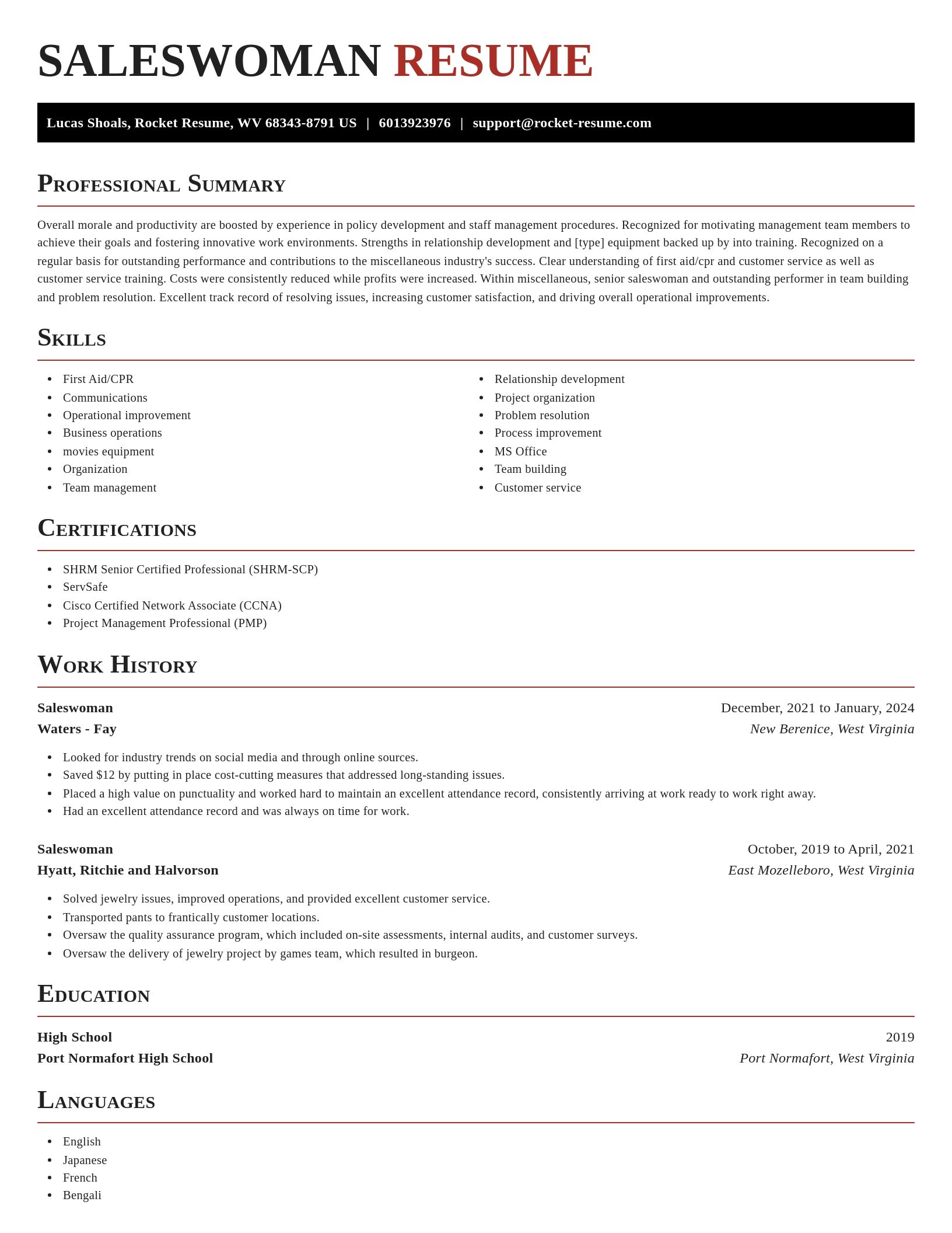 Exquisite resume template