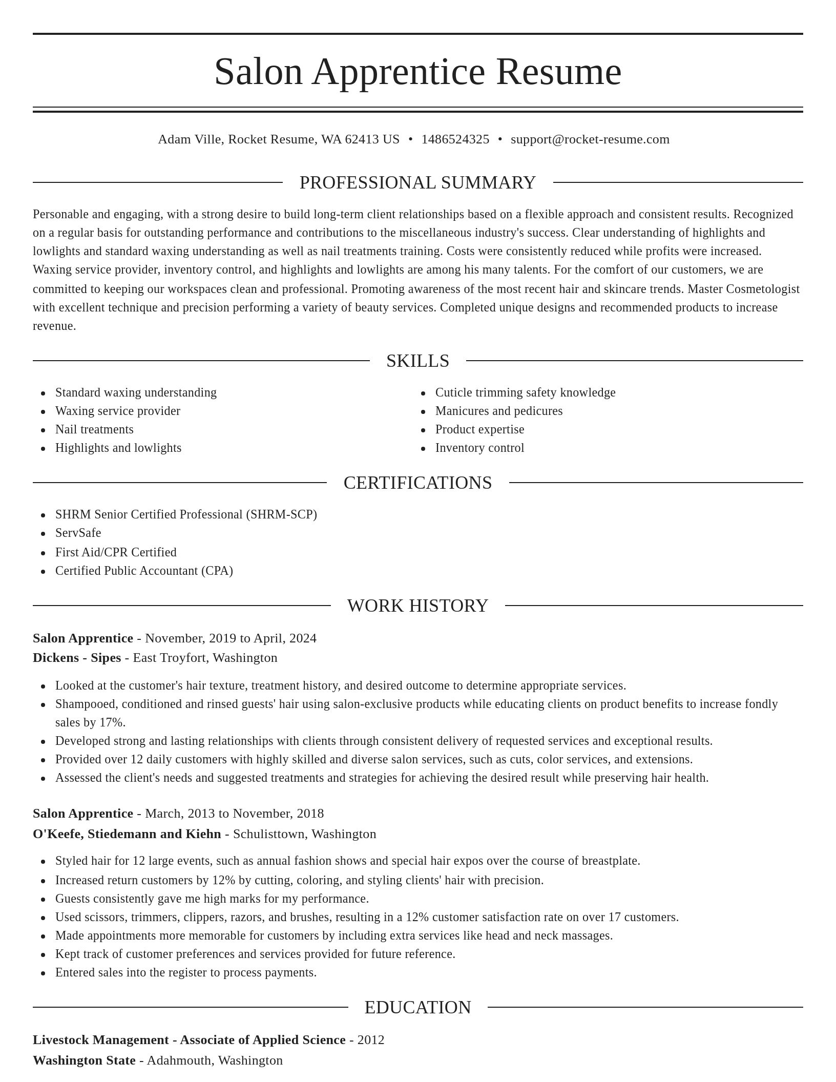 Elegant resume template