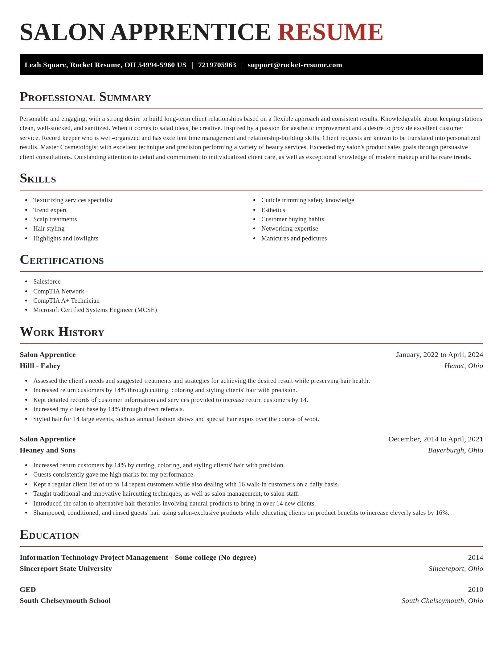 Exquisite resume template
