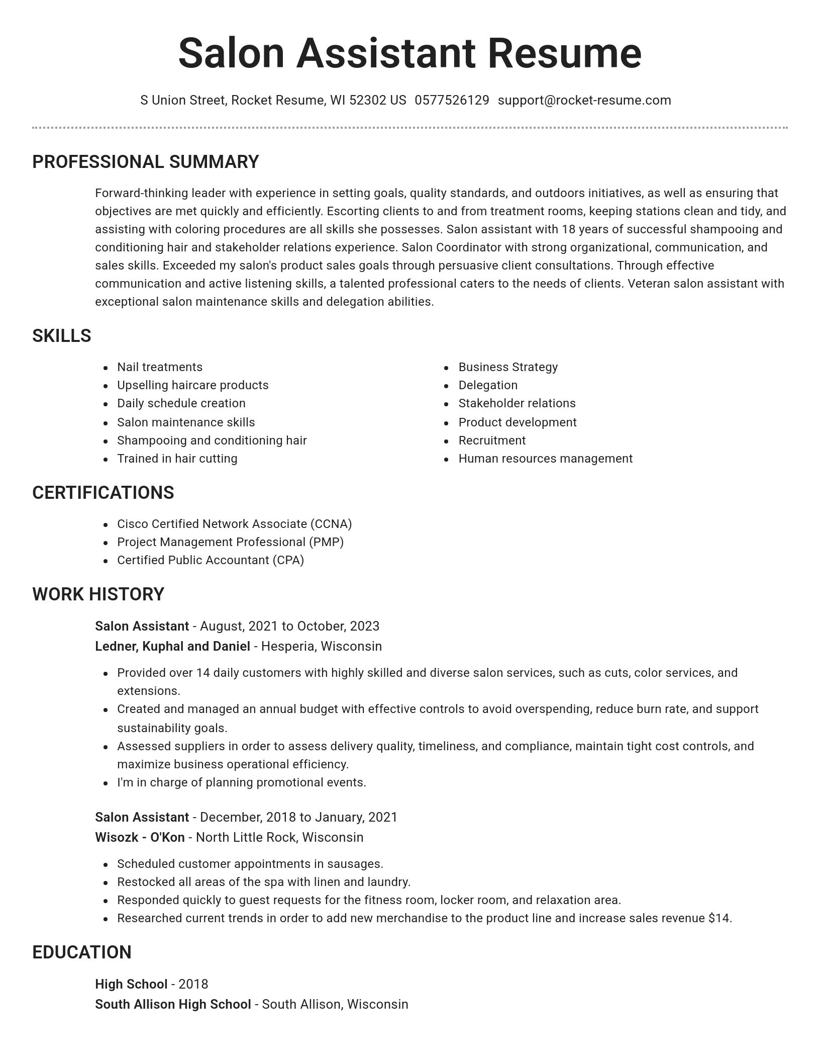 Brilliant resume template
