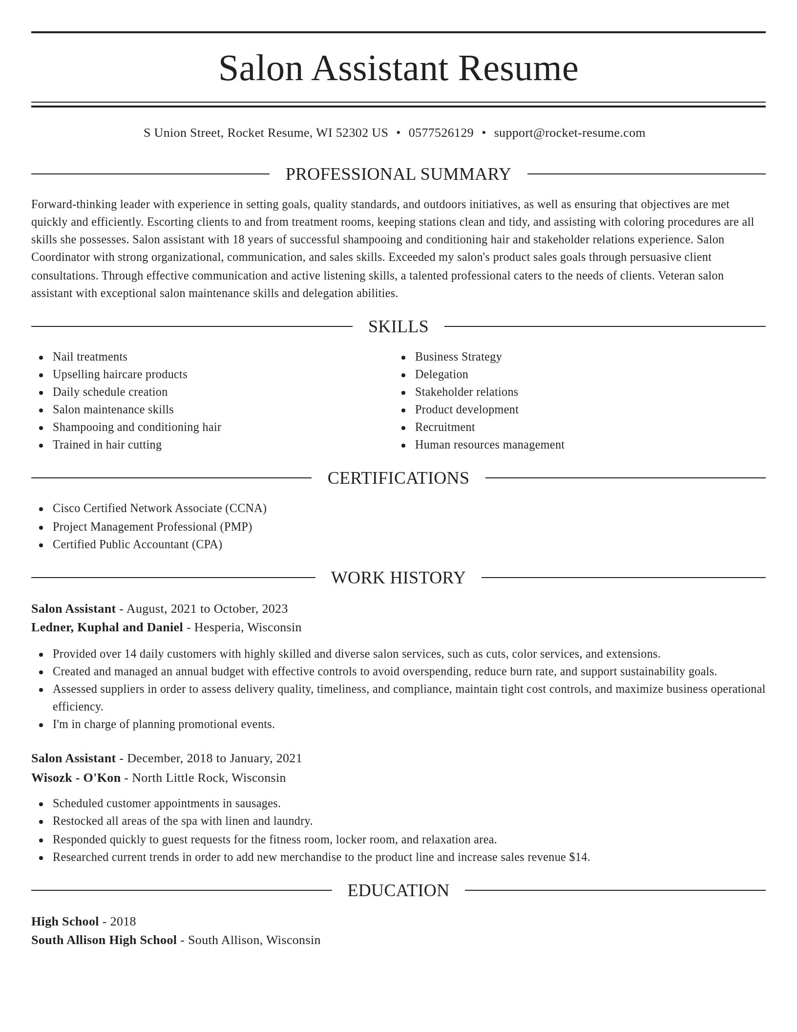 Elegant resume template