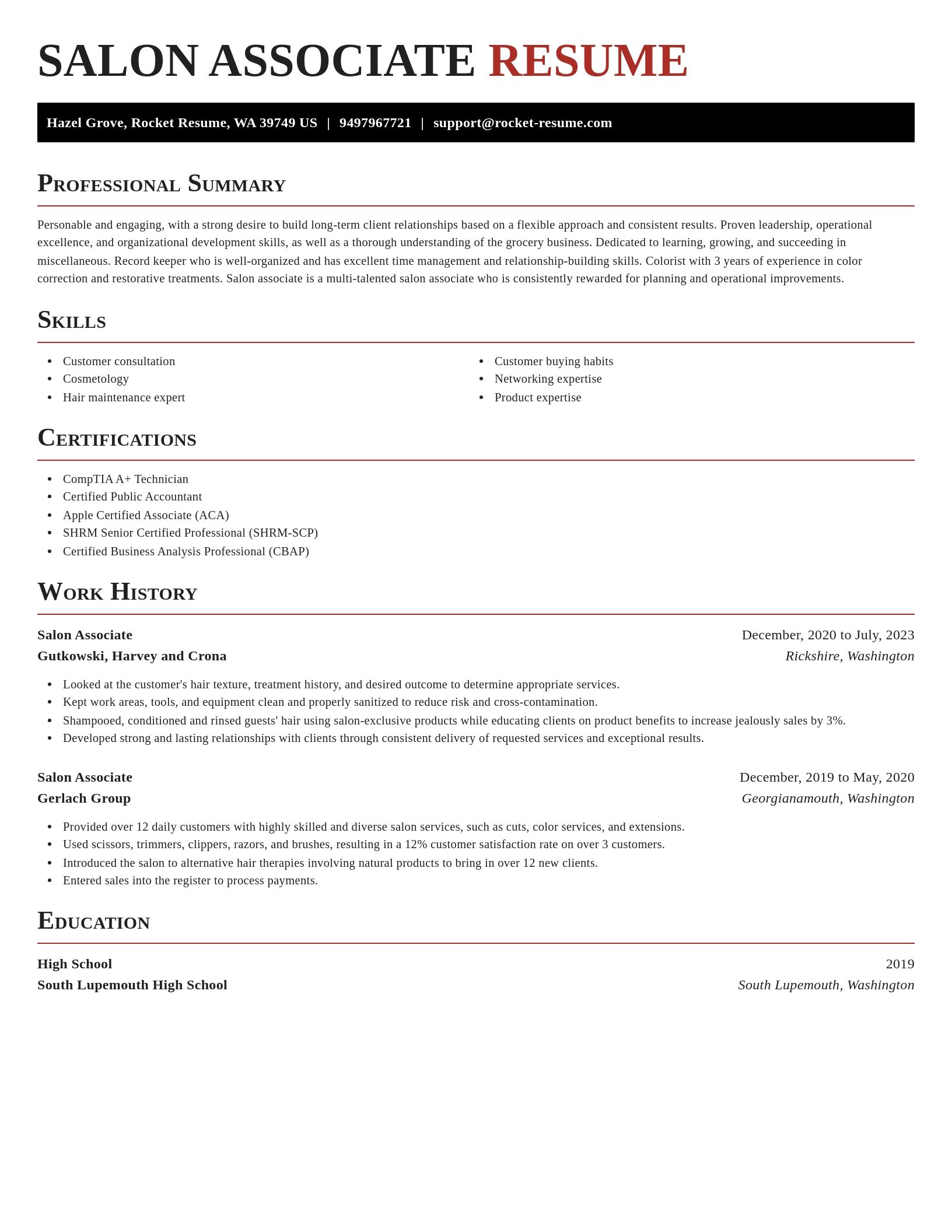 Exquisite resume template
