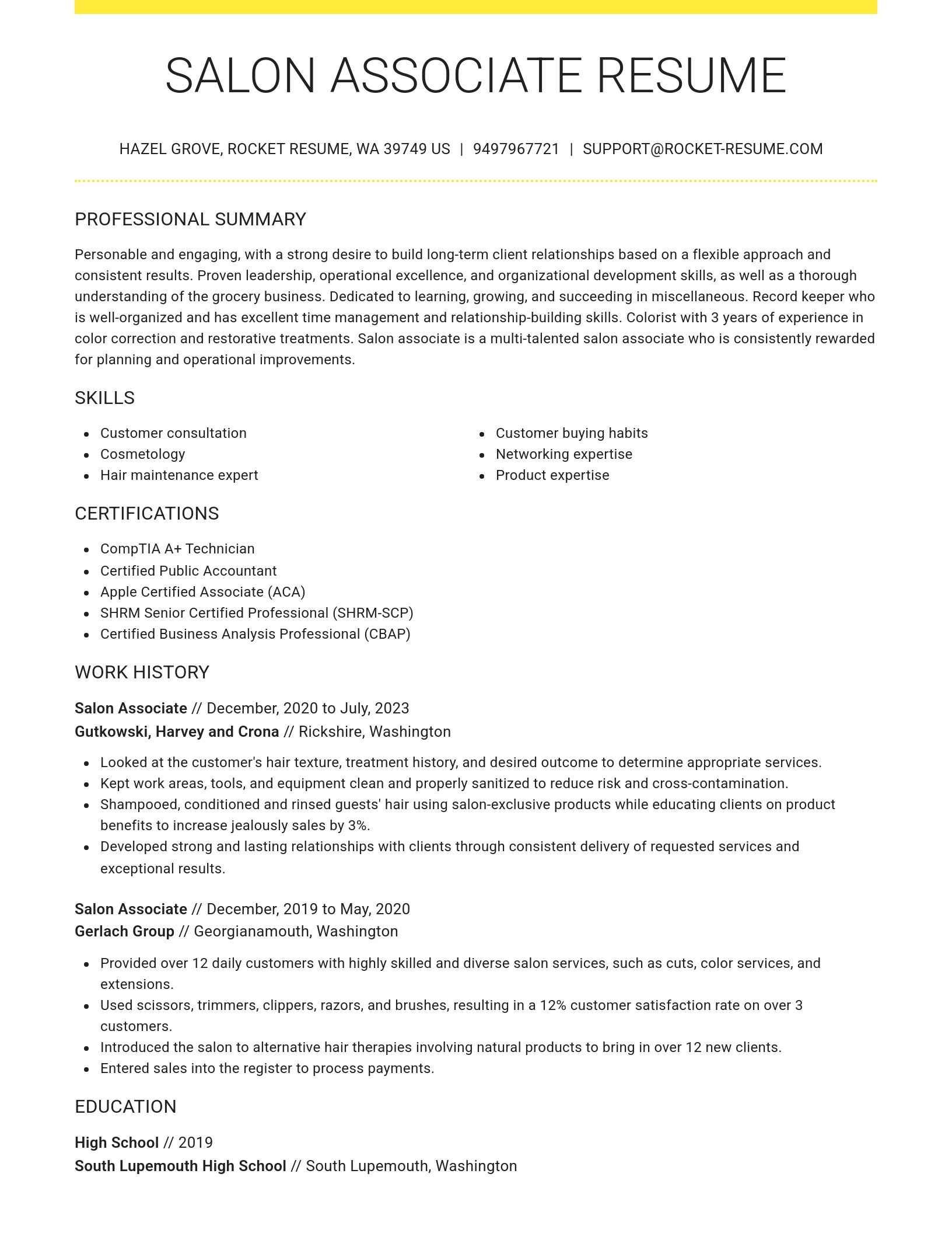 Grand resume template