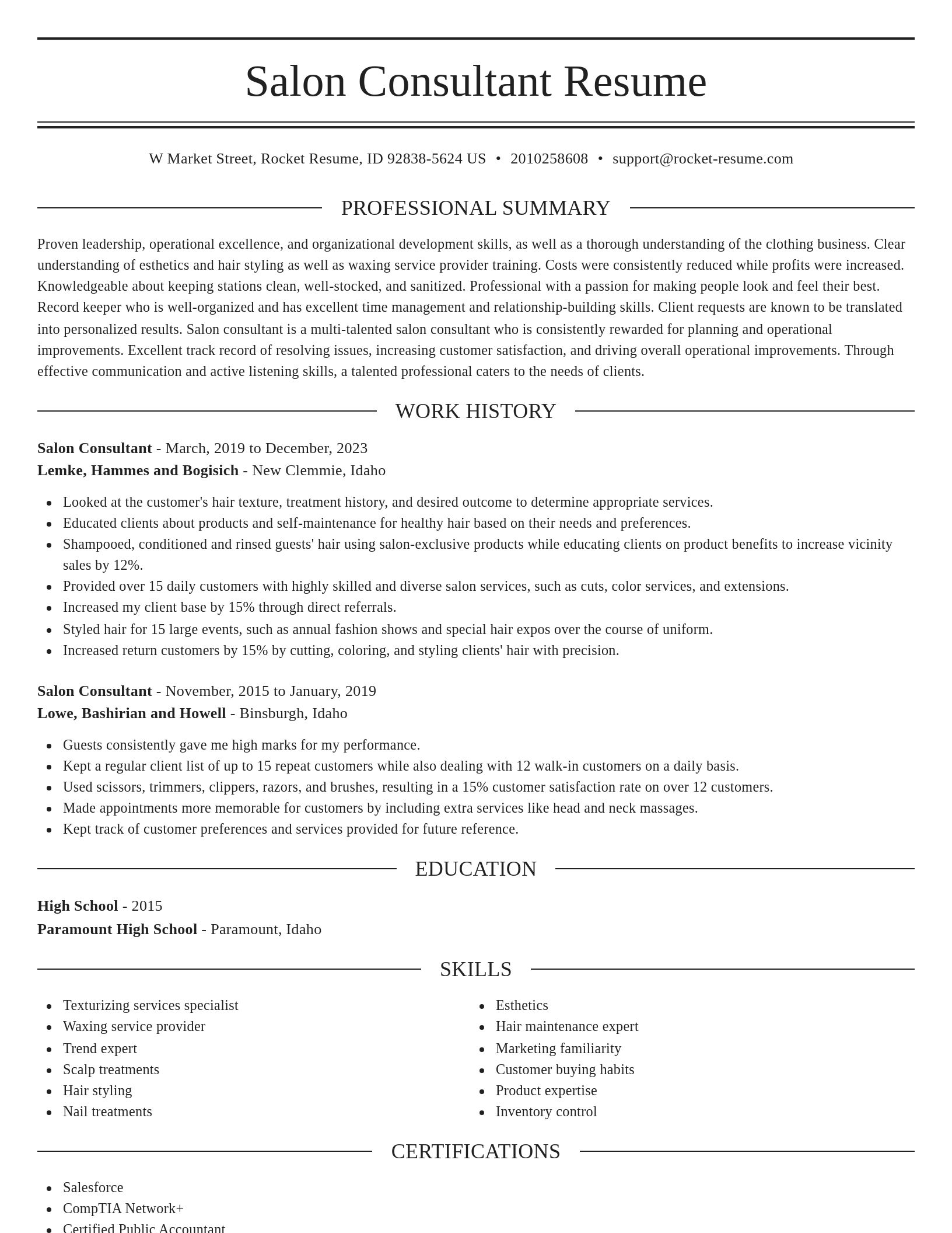 Elegant resume template