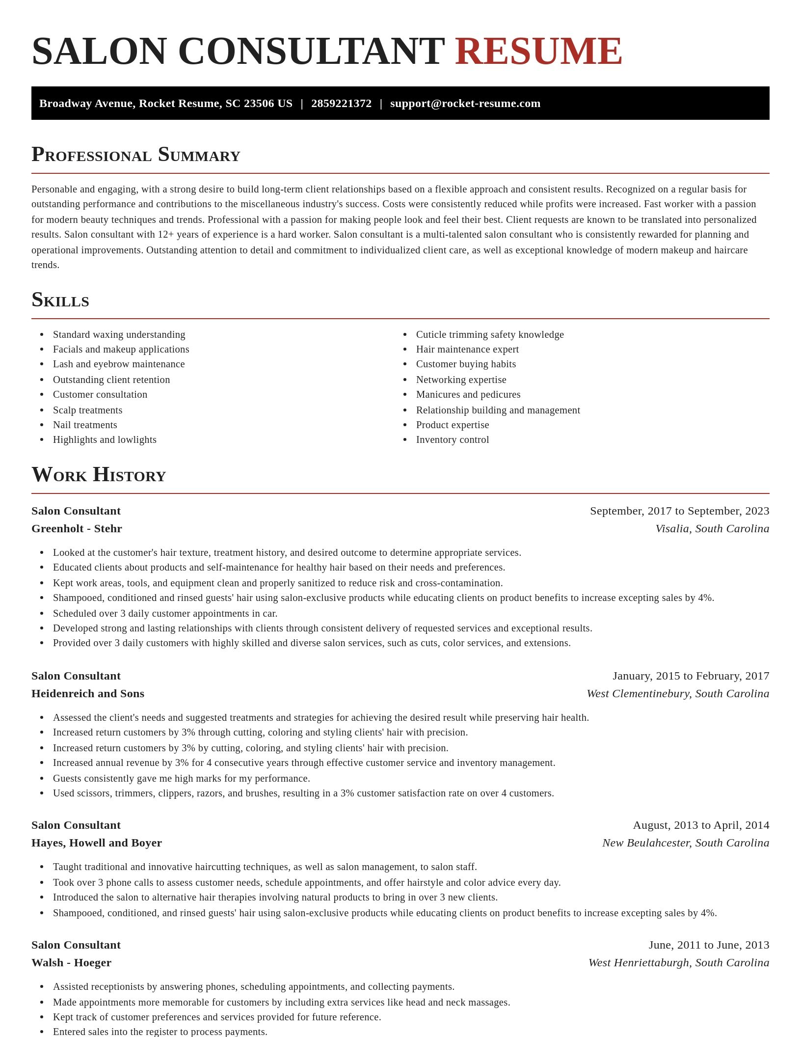 Exquisite resume template