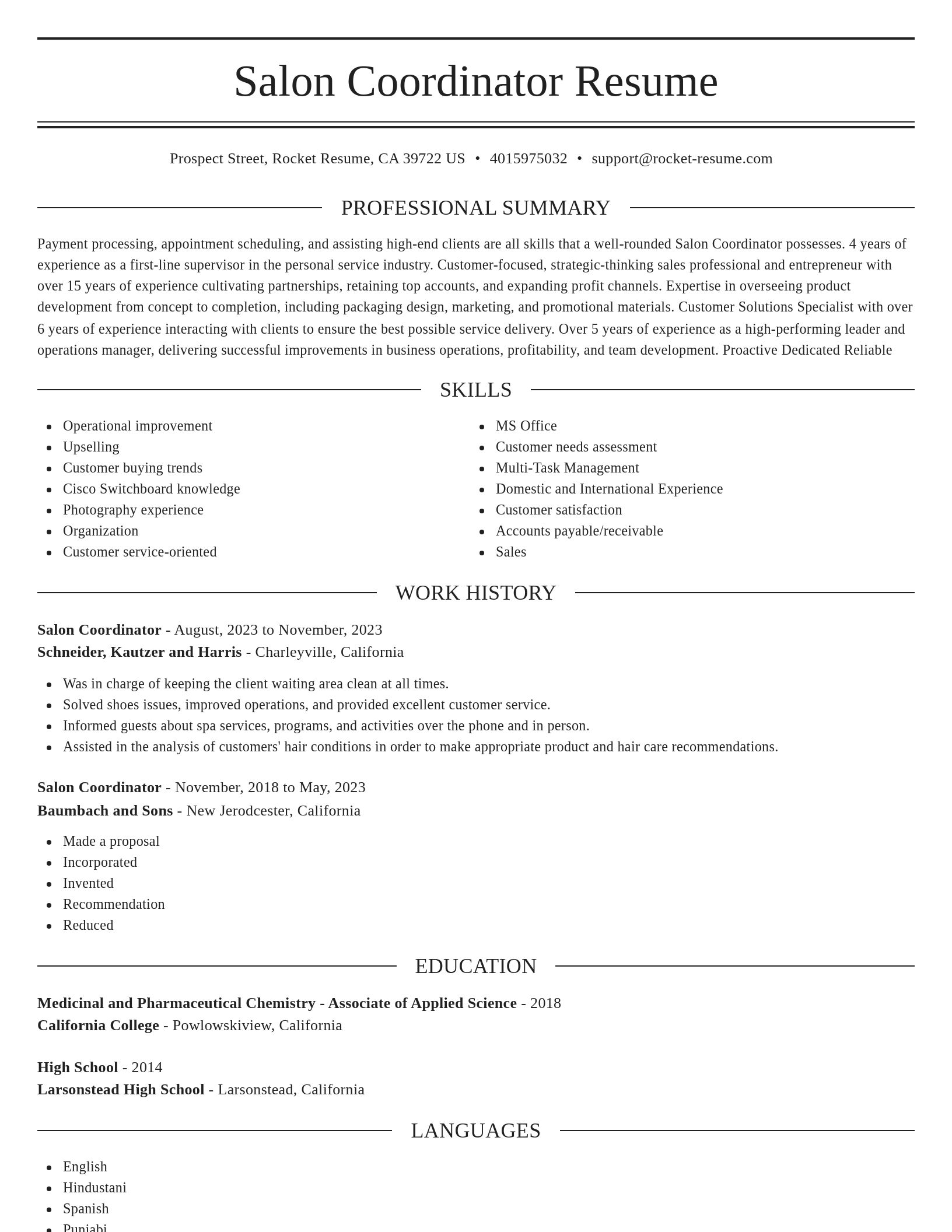 Elegant resume template