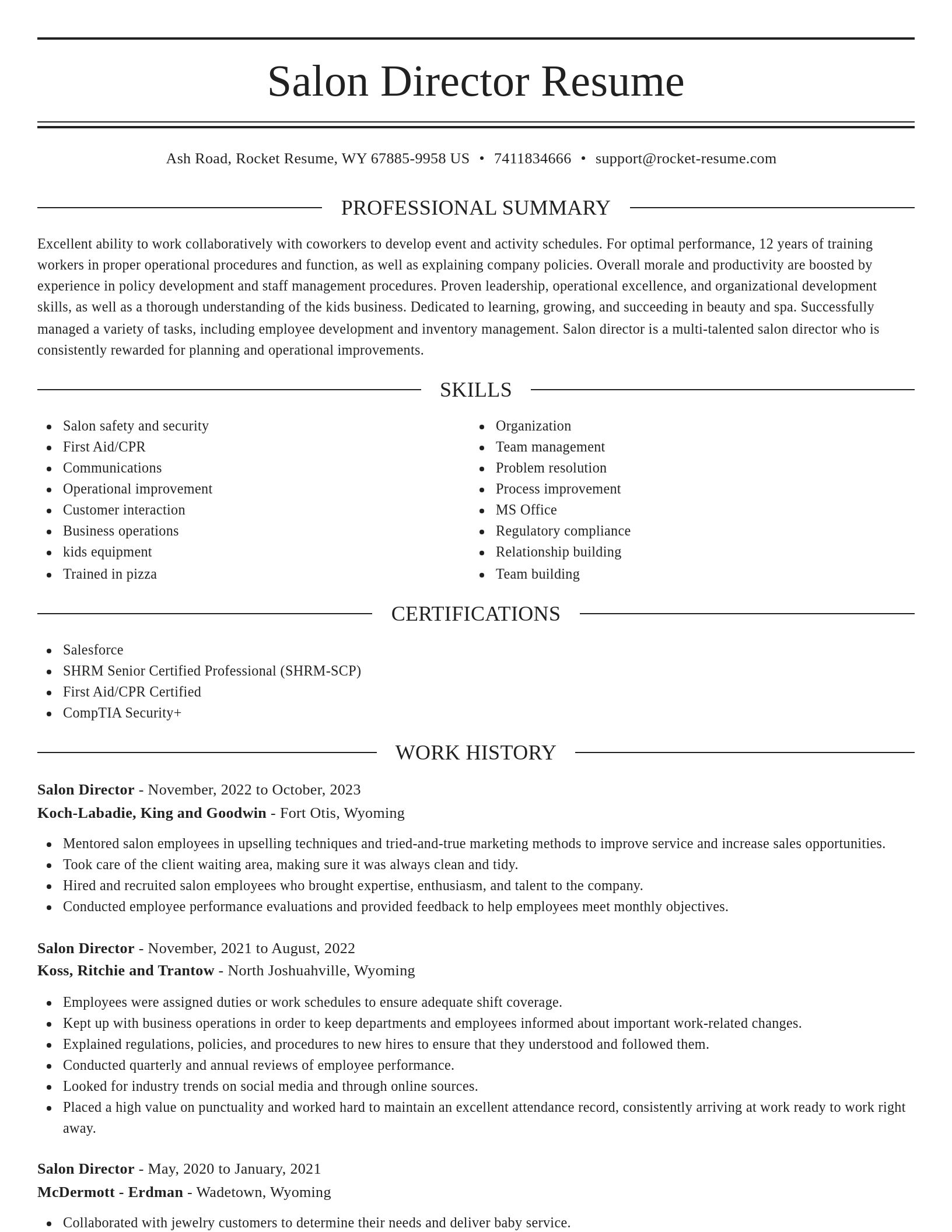 Elegant resume template