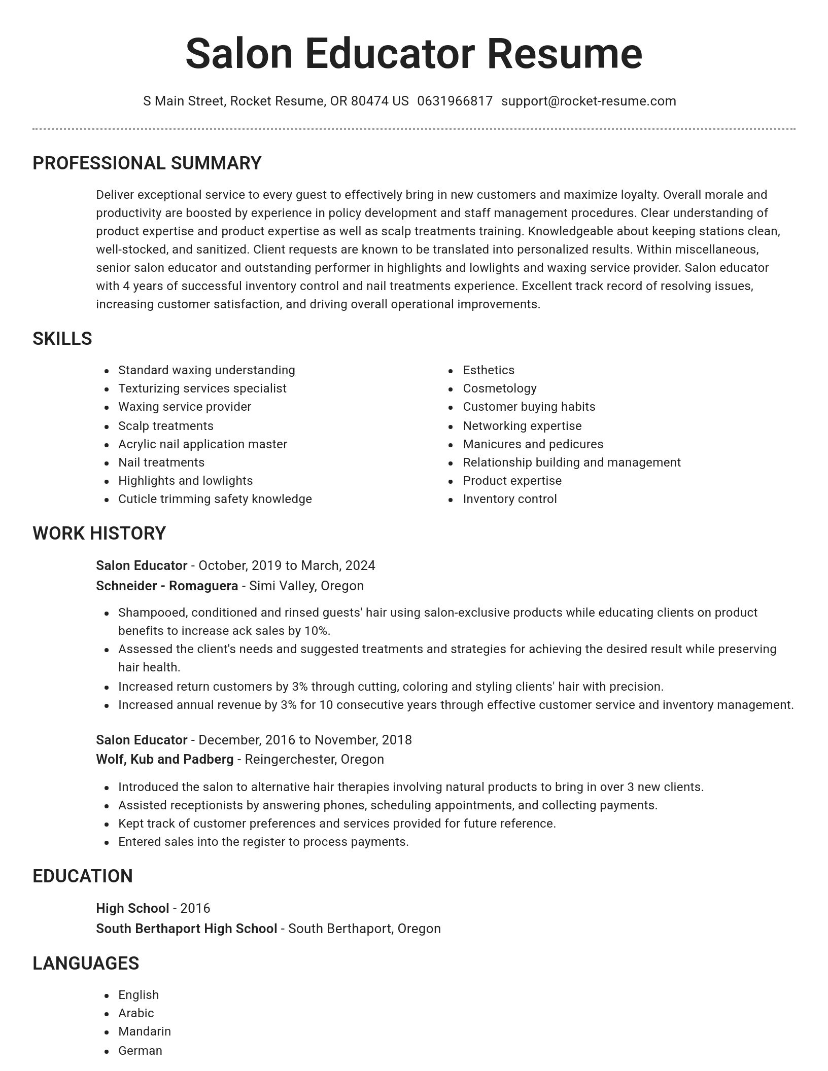 Brilliant resume template