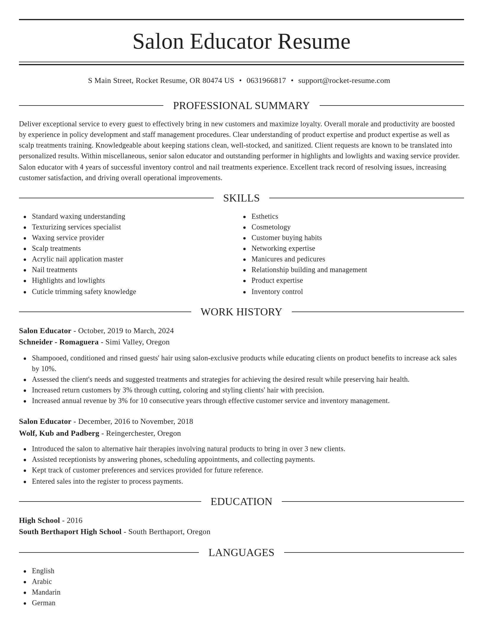 Elegant resume template