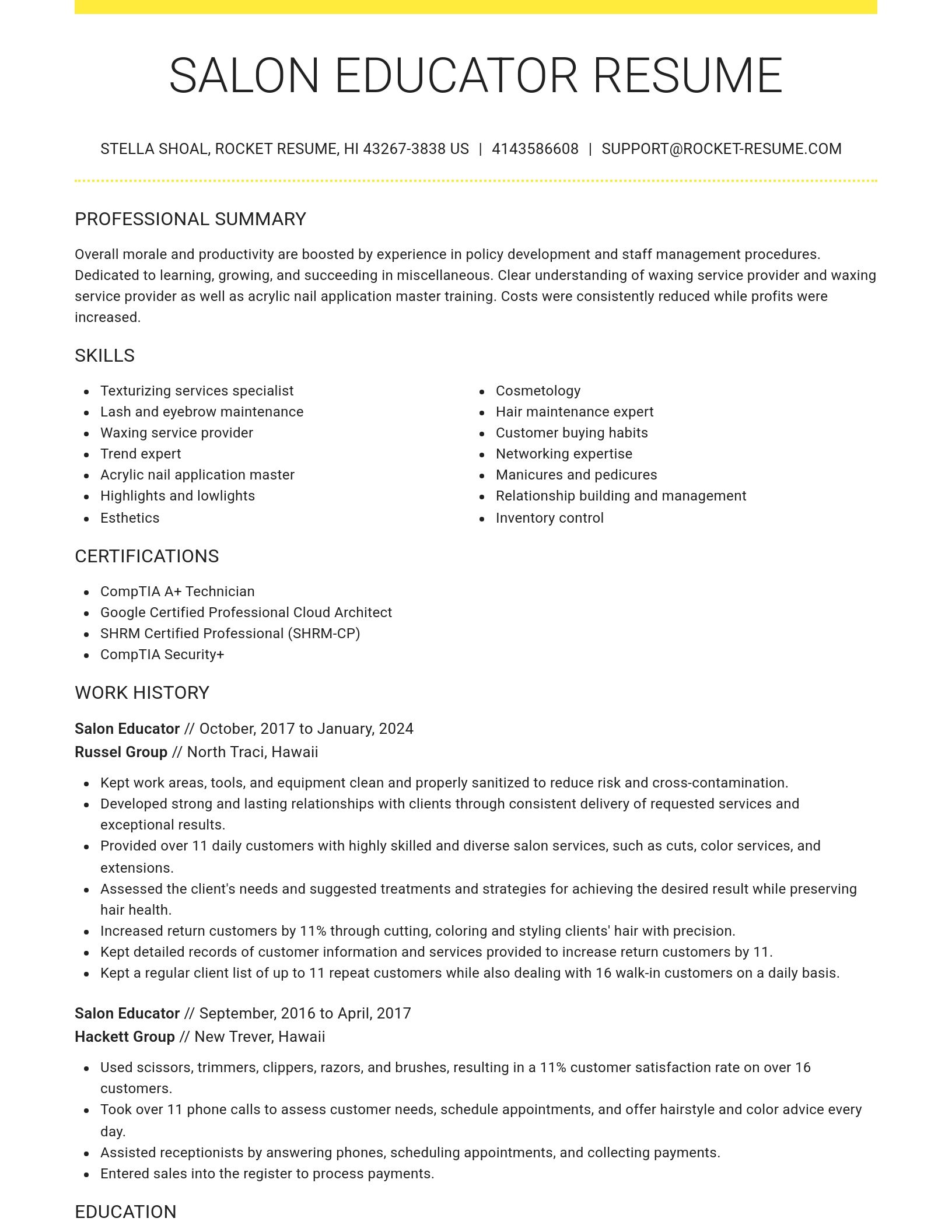 Grand resume template