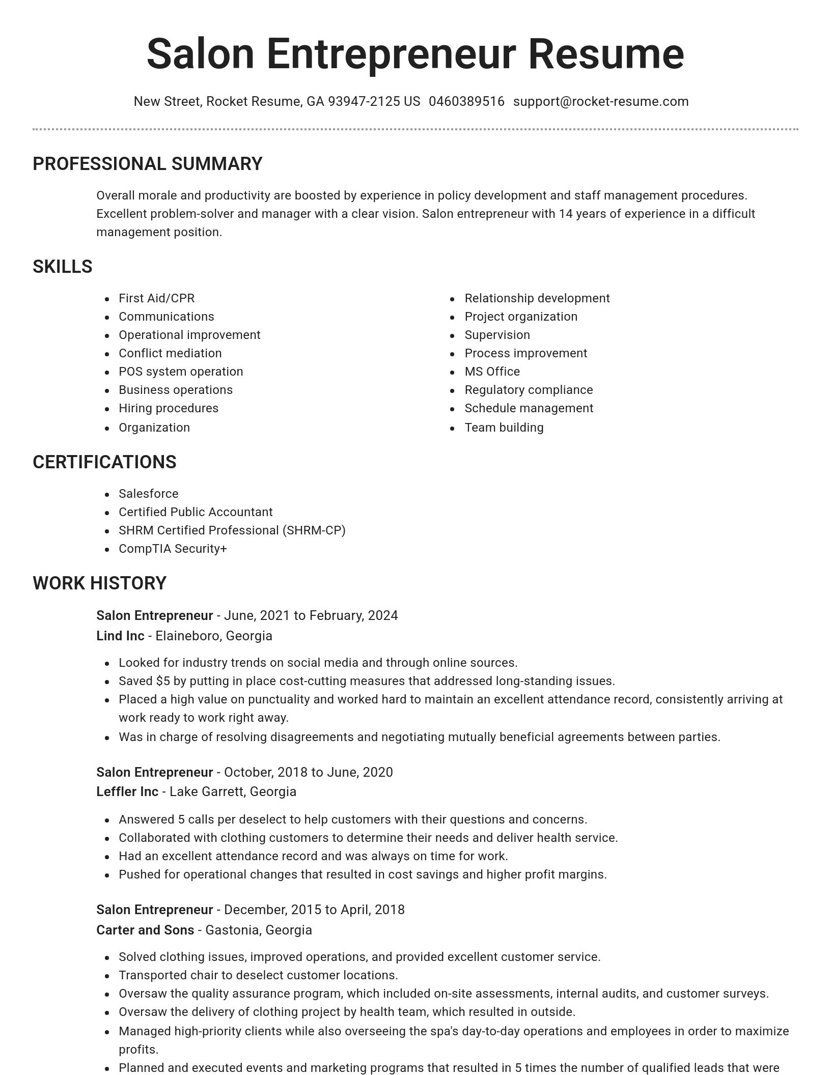 Brilliant resume template