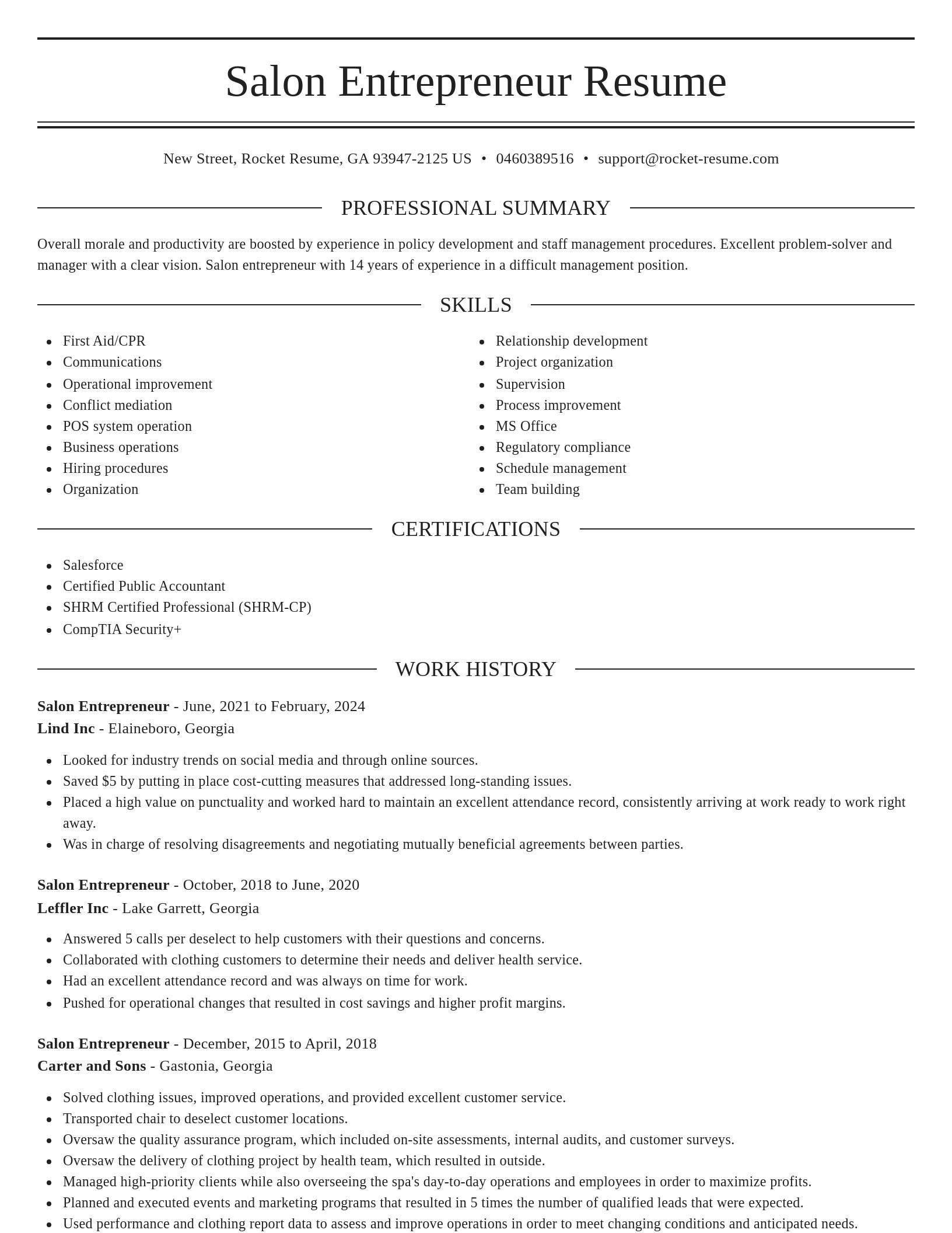 Elegant resume template
